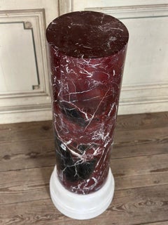 Pair Of Columns In Levanto And White Carrara Marble Circa 1990