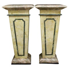 Pair of columns in precious marble