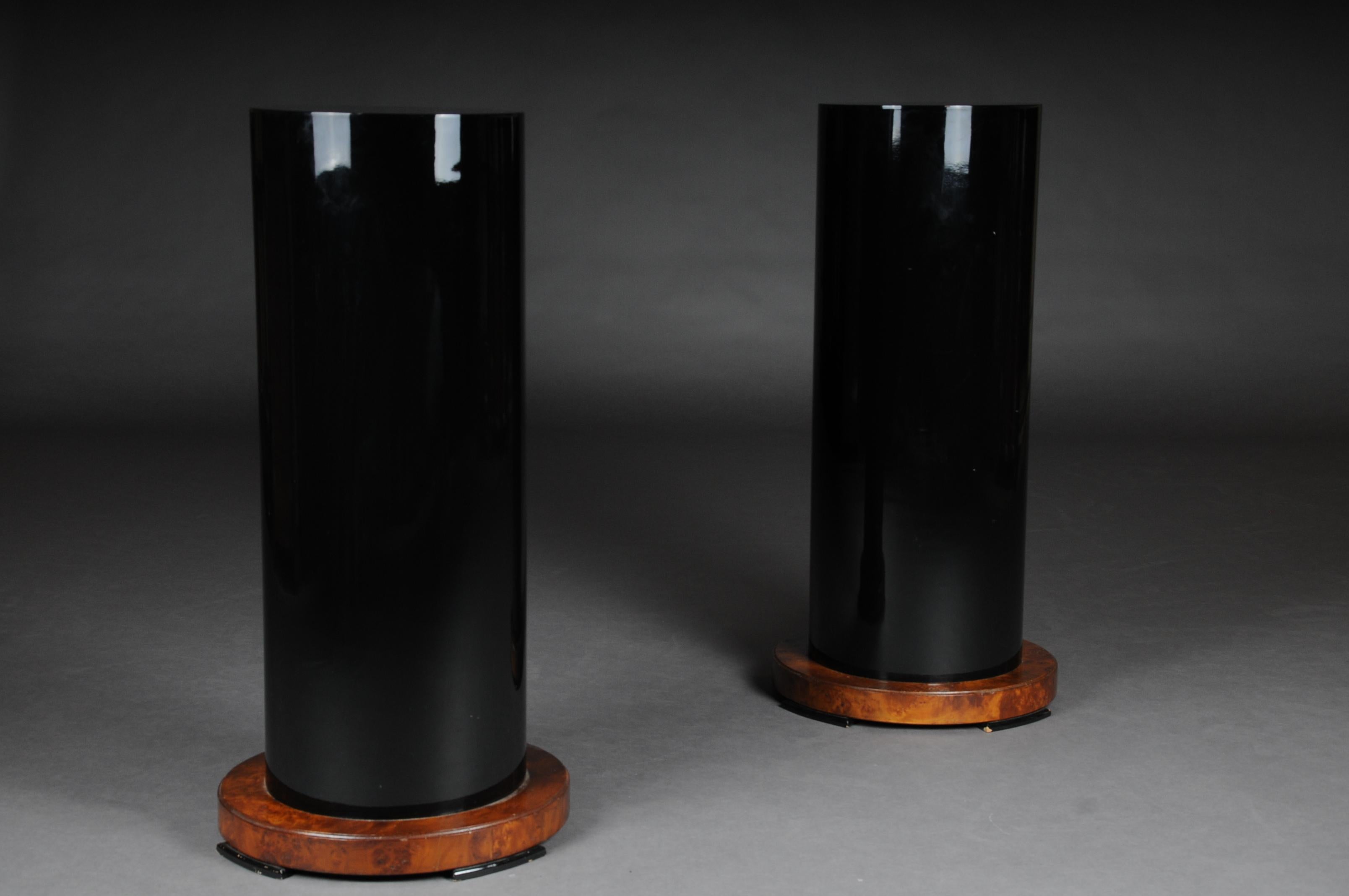 Paar Säulen-/Sockel im Art-déco-Stil (Holz)