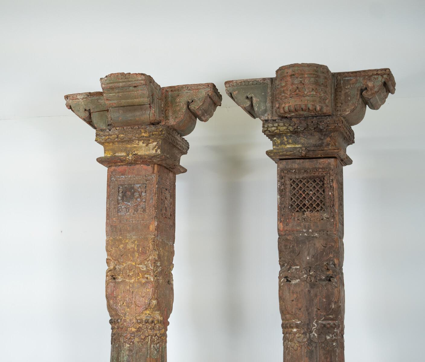 Paire de colonnes, XIXe, Népal en vente 4
