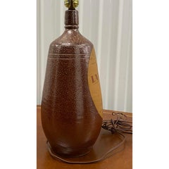 Pair of Comparable "Lancers" Stoneware Wine Bottle Table Lamps, circa 1950