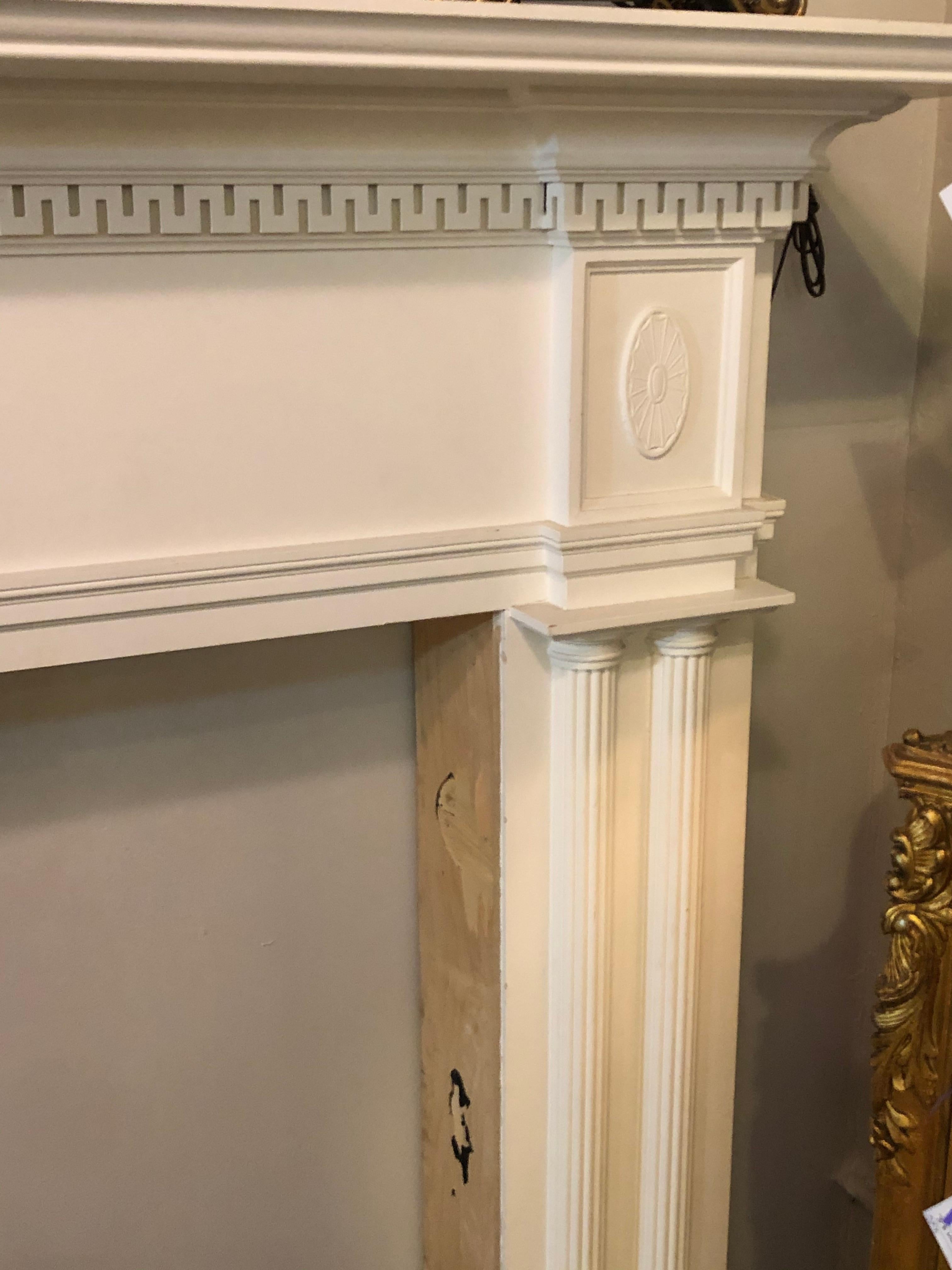 Monumental Hand Carved Neoclassical Fire Place Surrounds For Sale 3