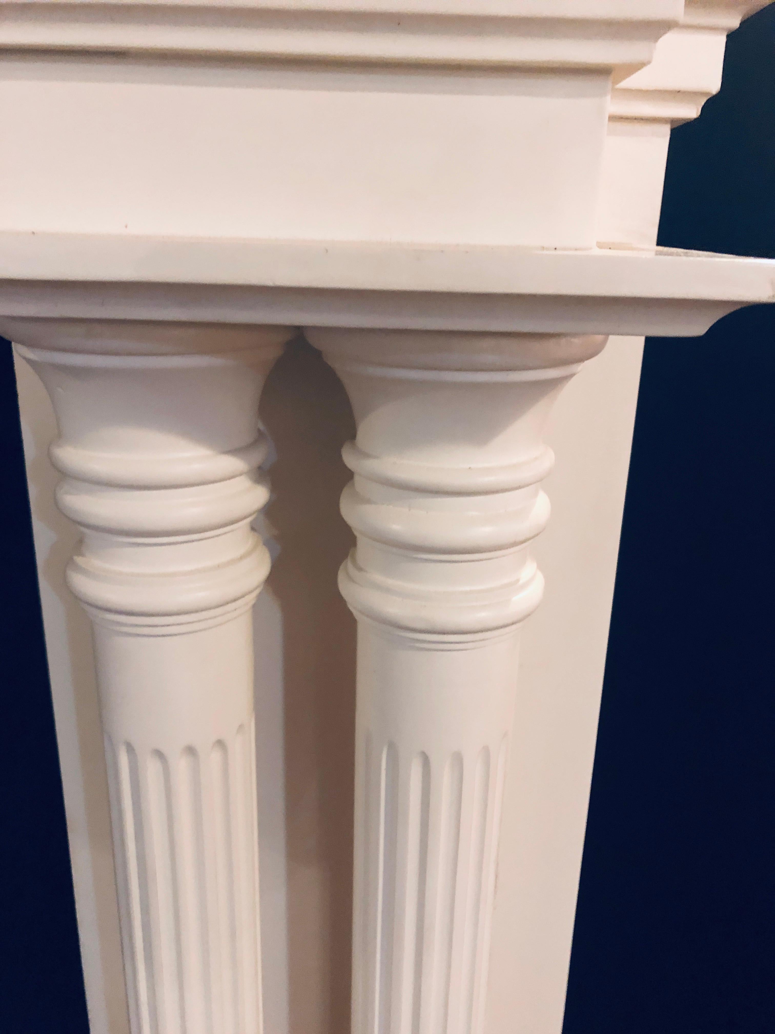Monumental Hand Carved Neoclassical Fire Place Surrounds In Good Condition For Sale In Stamford, CT