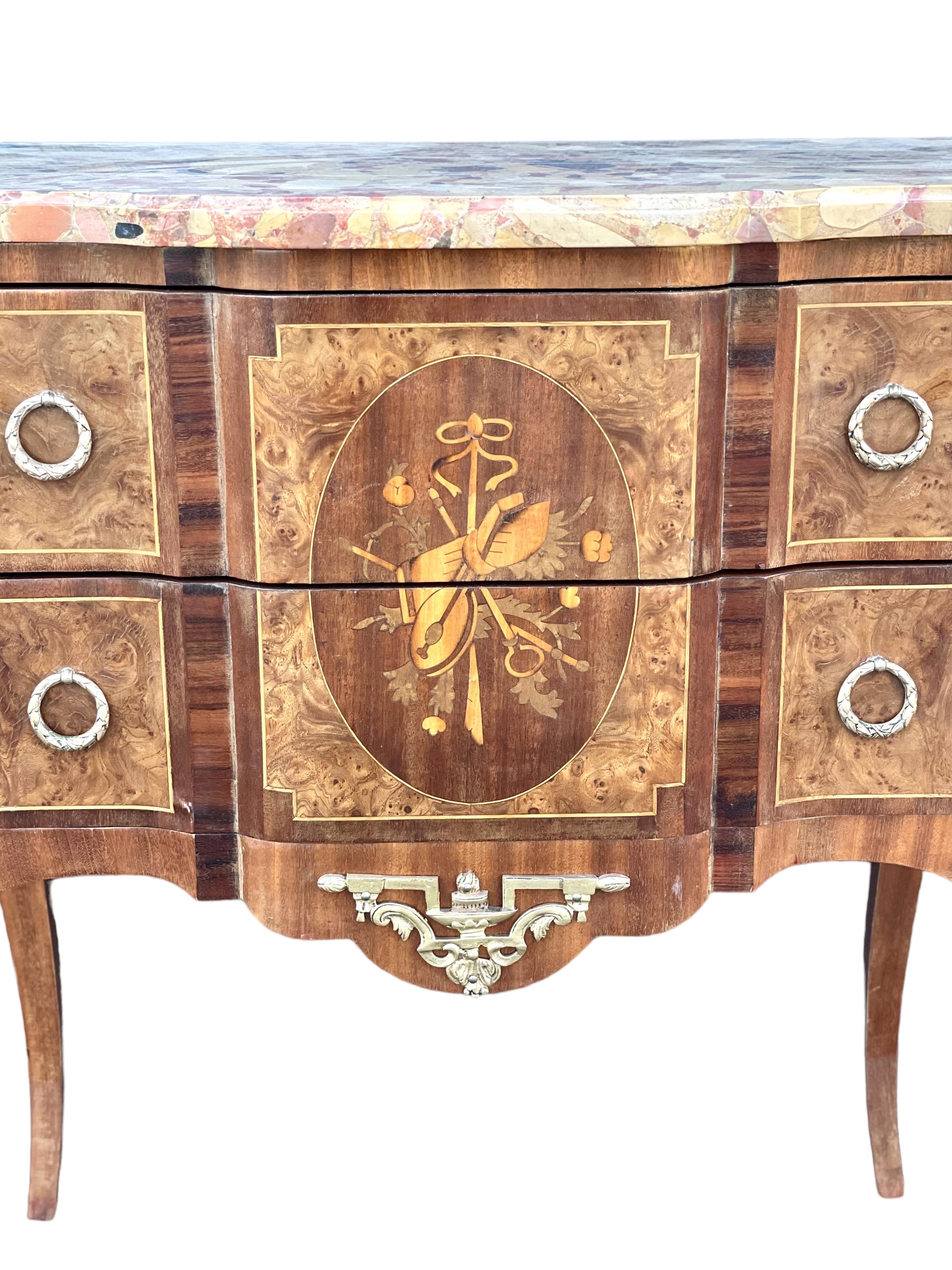 19th Century French Transitional Commodes with Marble Tops For Sale 5