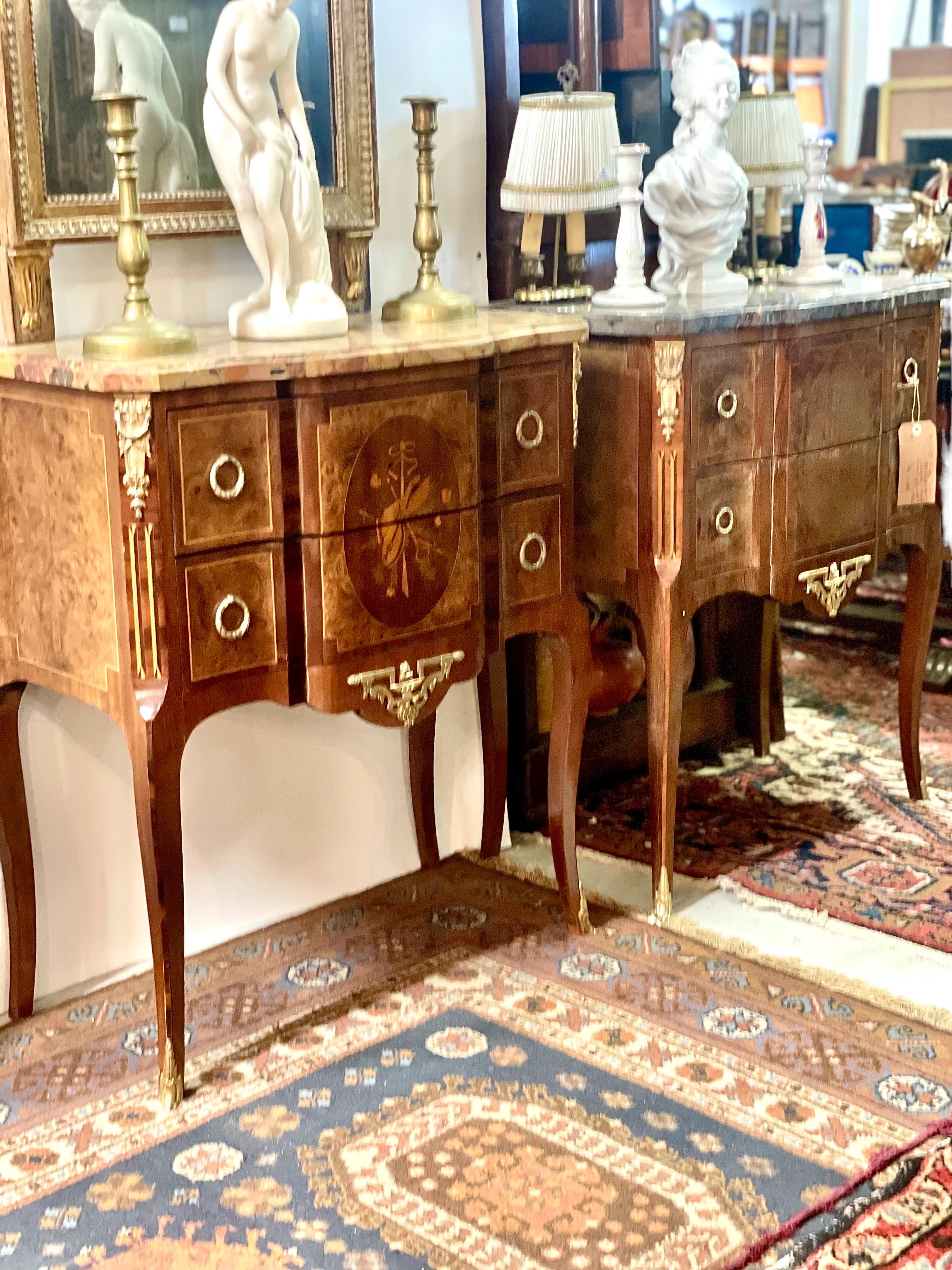 19th Century French Transitional Commodes with Marble Tops For Sale 14