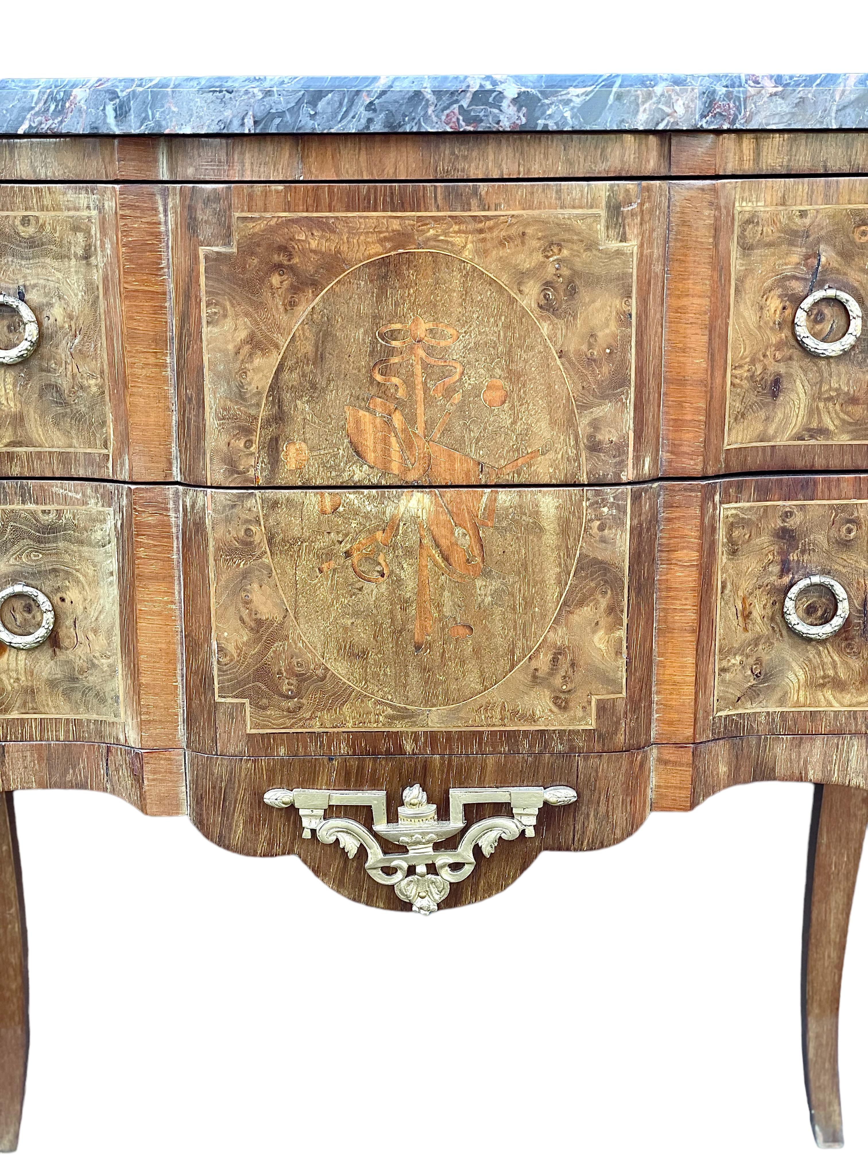 19th Century French Transitional Commodes with Marble Tops For Sale 4