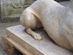 Pair of Composite Stone Greyhounds from England