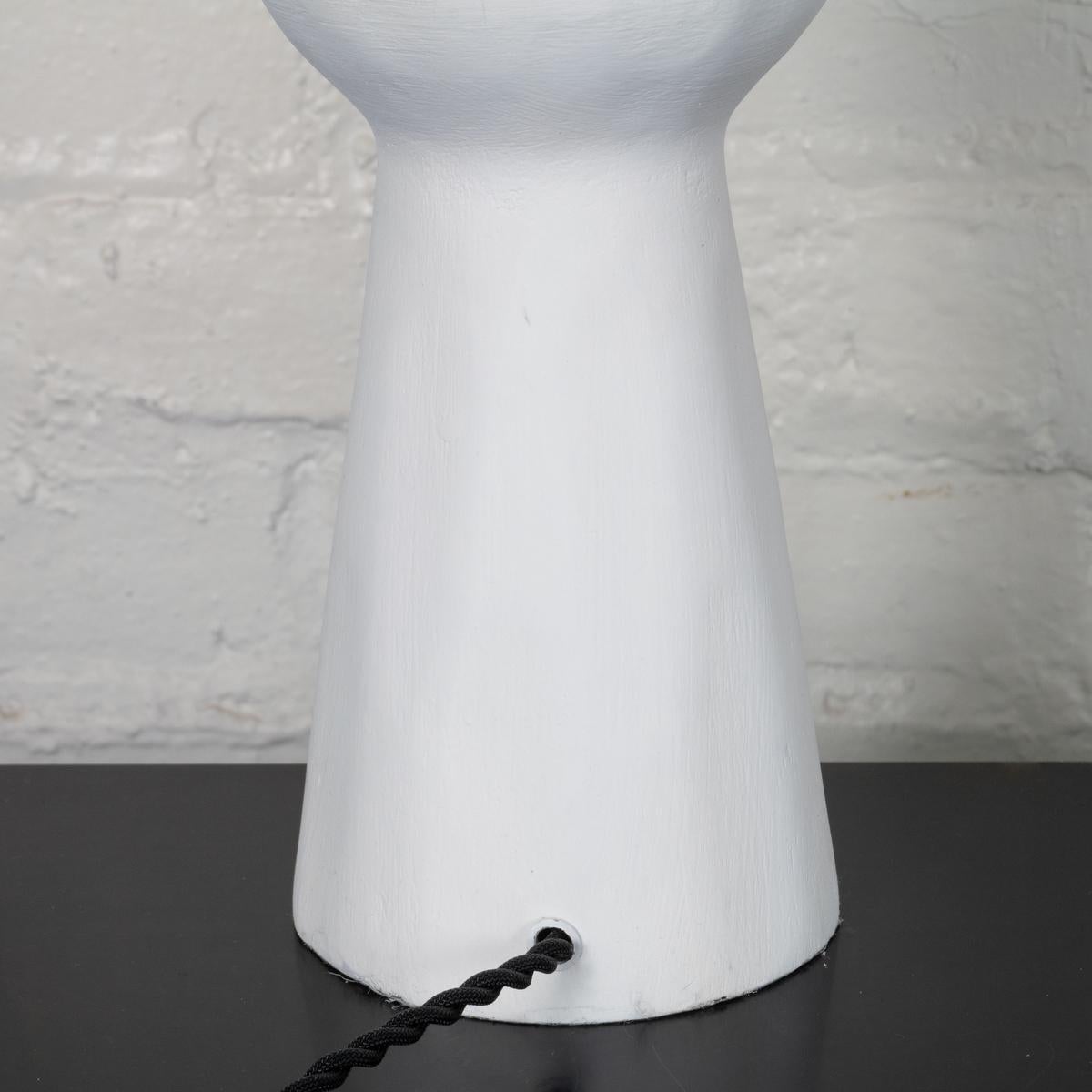 Composition Pair of composition organic table lamps For Sale