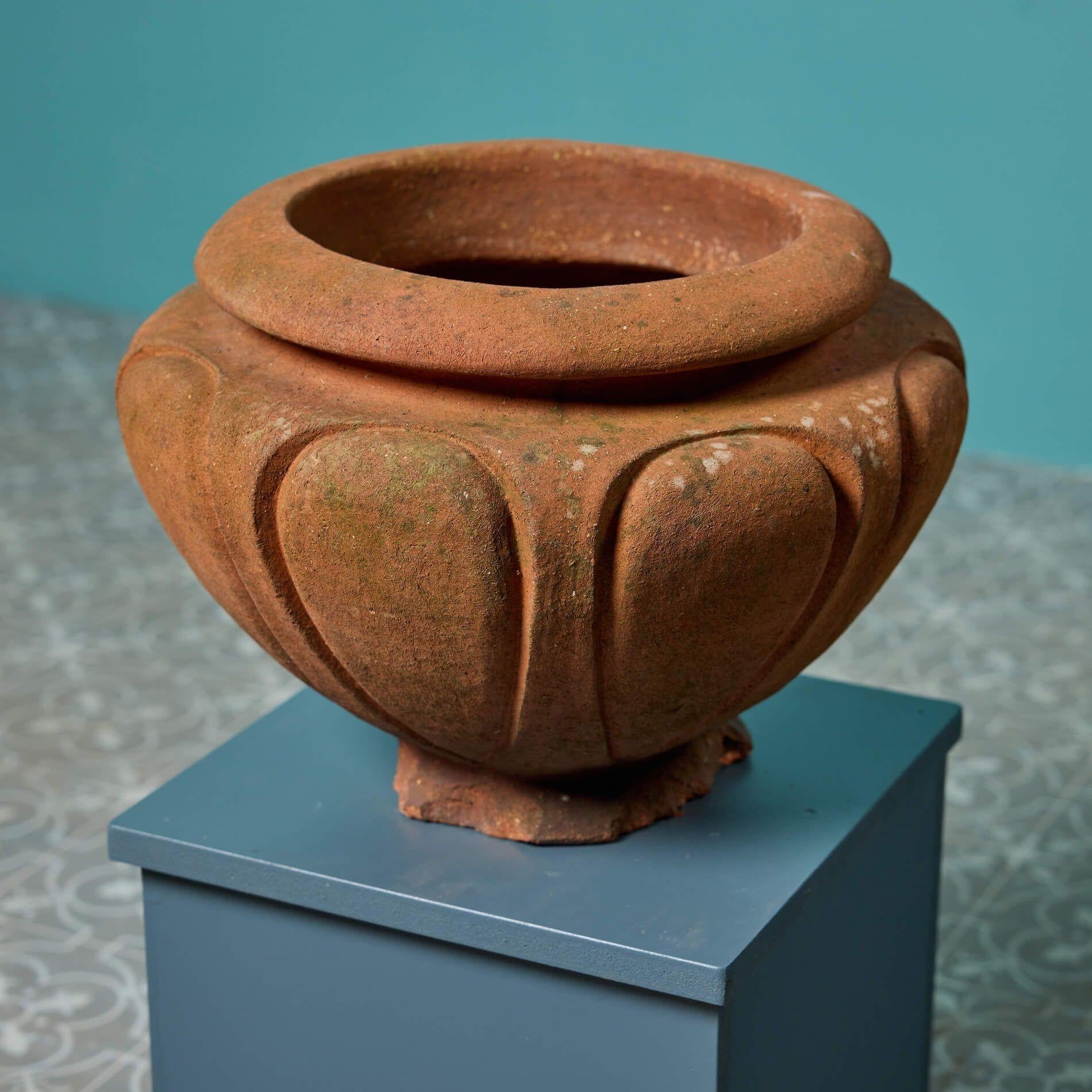 Edwardian Pair of Compton Pottery ‘Leix’ Terracotta Garden Pots For Sale