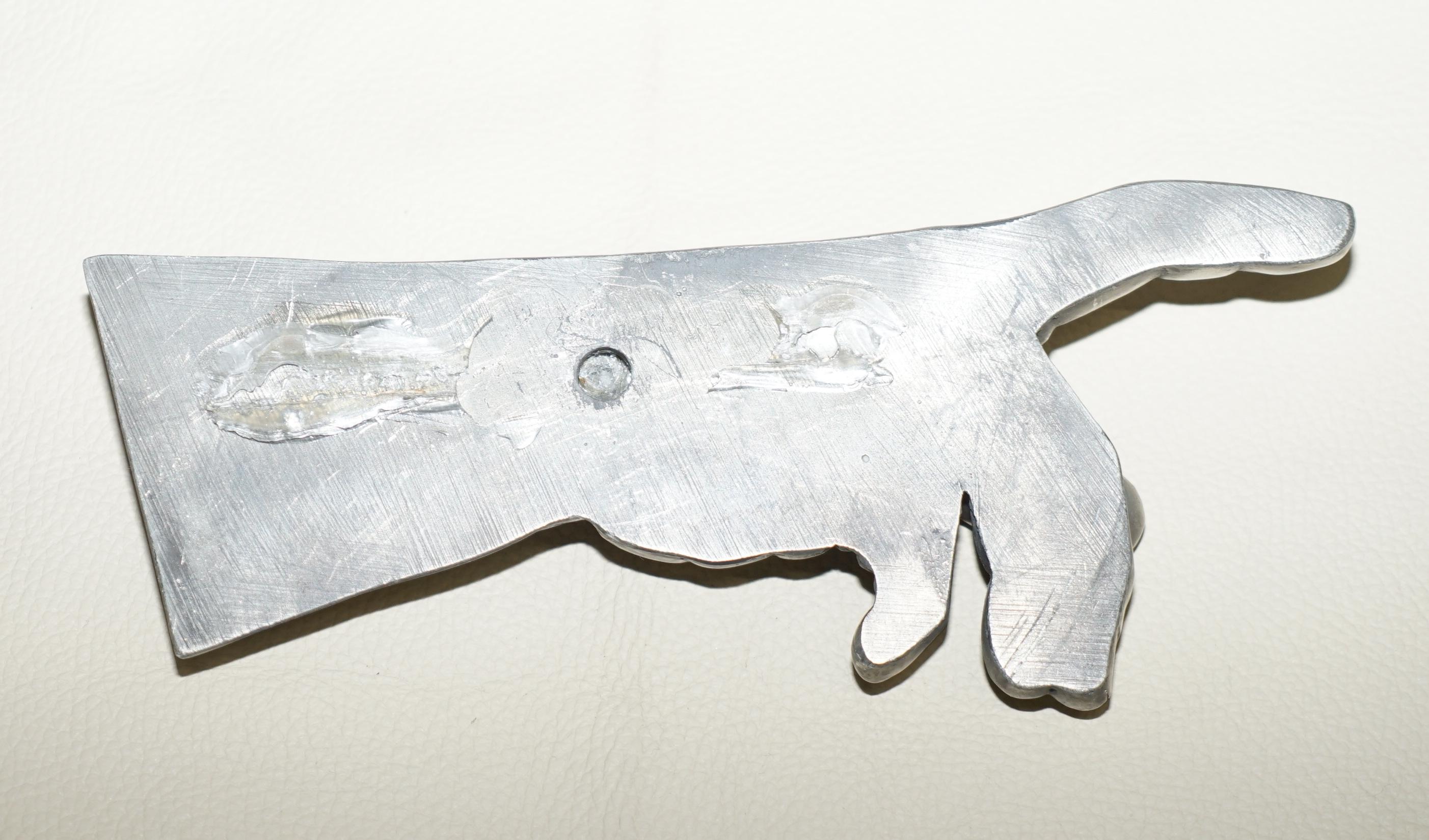 Late 20th Century Pair of Compulsion Gallery 1994 Pewter Hands The Creation of Adam God Touching