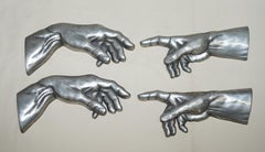 Pair of Compulsion Gallery 1994 Pewter Hands The Creation of Adam God Touching