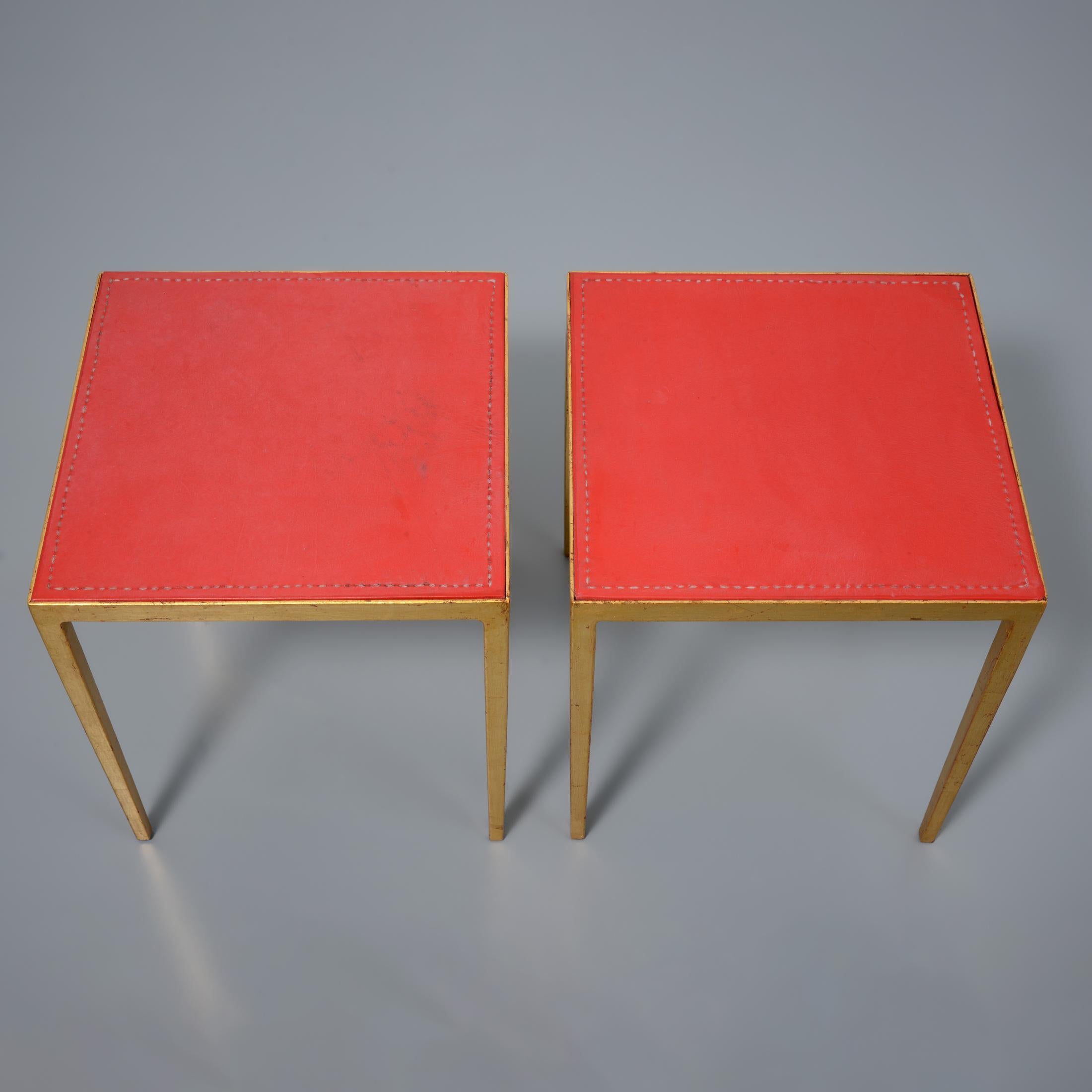 Argentin Paire de tables d'appoint Comte, à la manière de Jean Michel Frank en vente