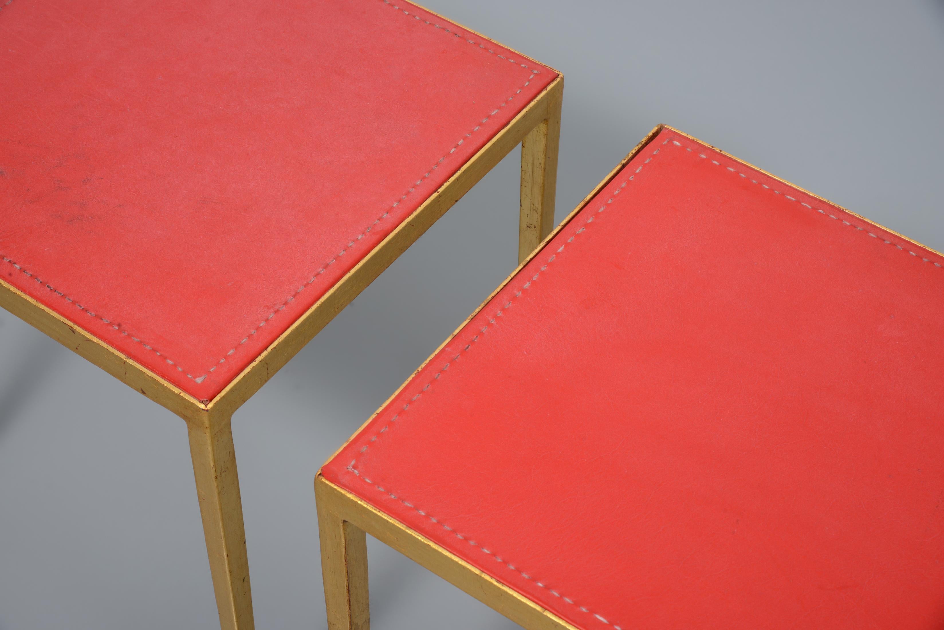 Paire de tables d'appoint Comte, à la manière de Jean Michel Frank Bon état - En vente à Lake Worth Beach, FL