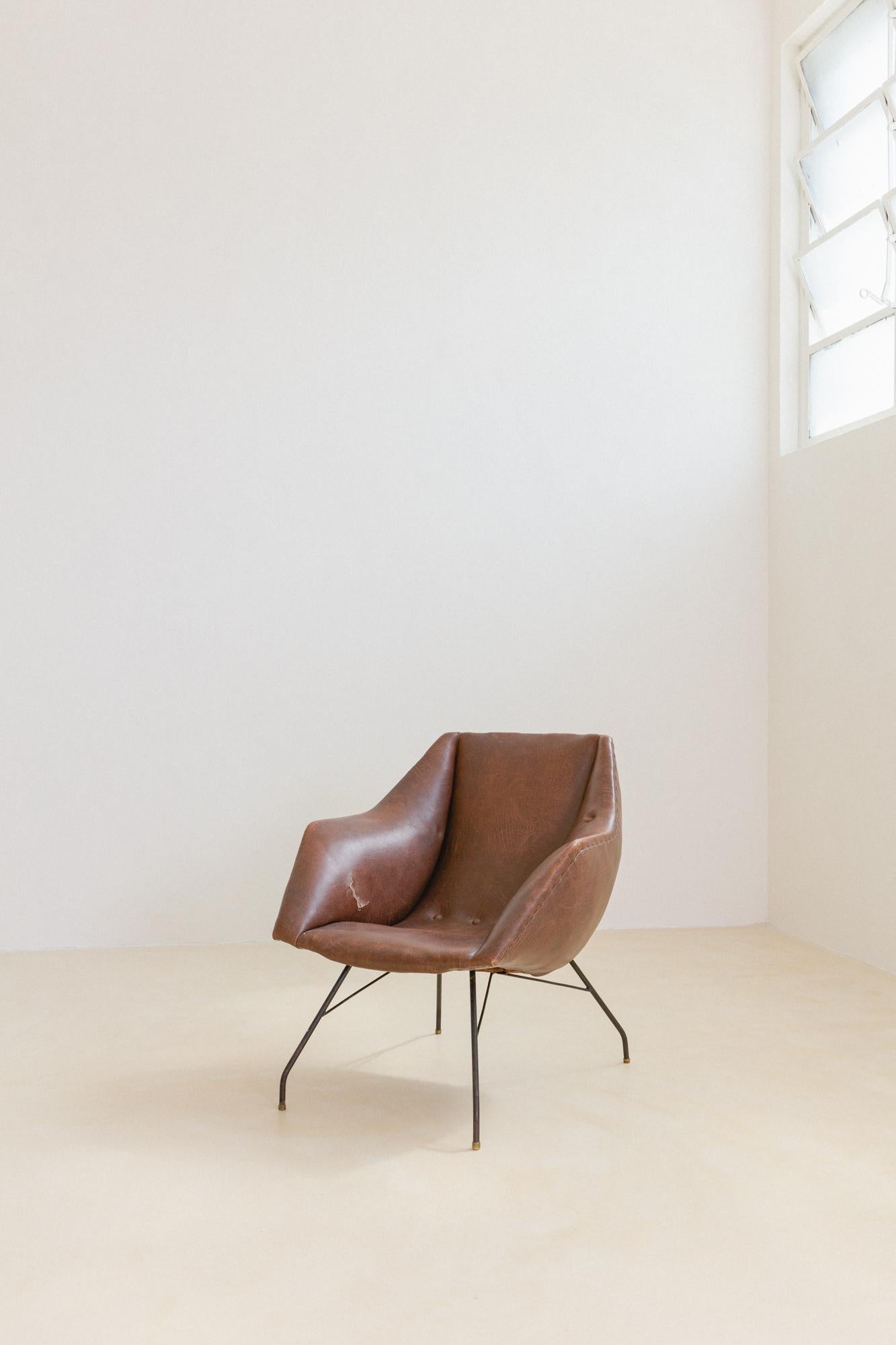 Paire de chaises Concha de Carlo Hauner et Martin Eisler, 1953, design brésilien en vente 1