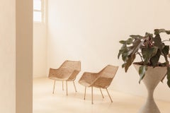 Pair of Concha Wicker Armchairs Carlo Hauner and Martin Eisler circa 1953 Brazil