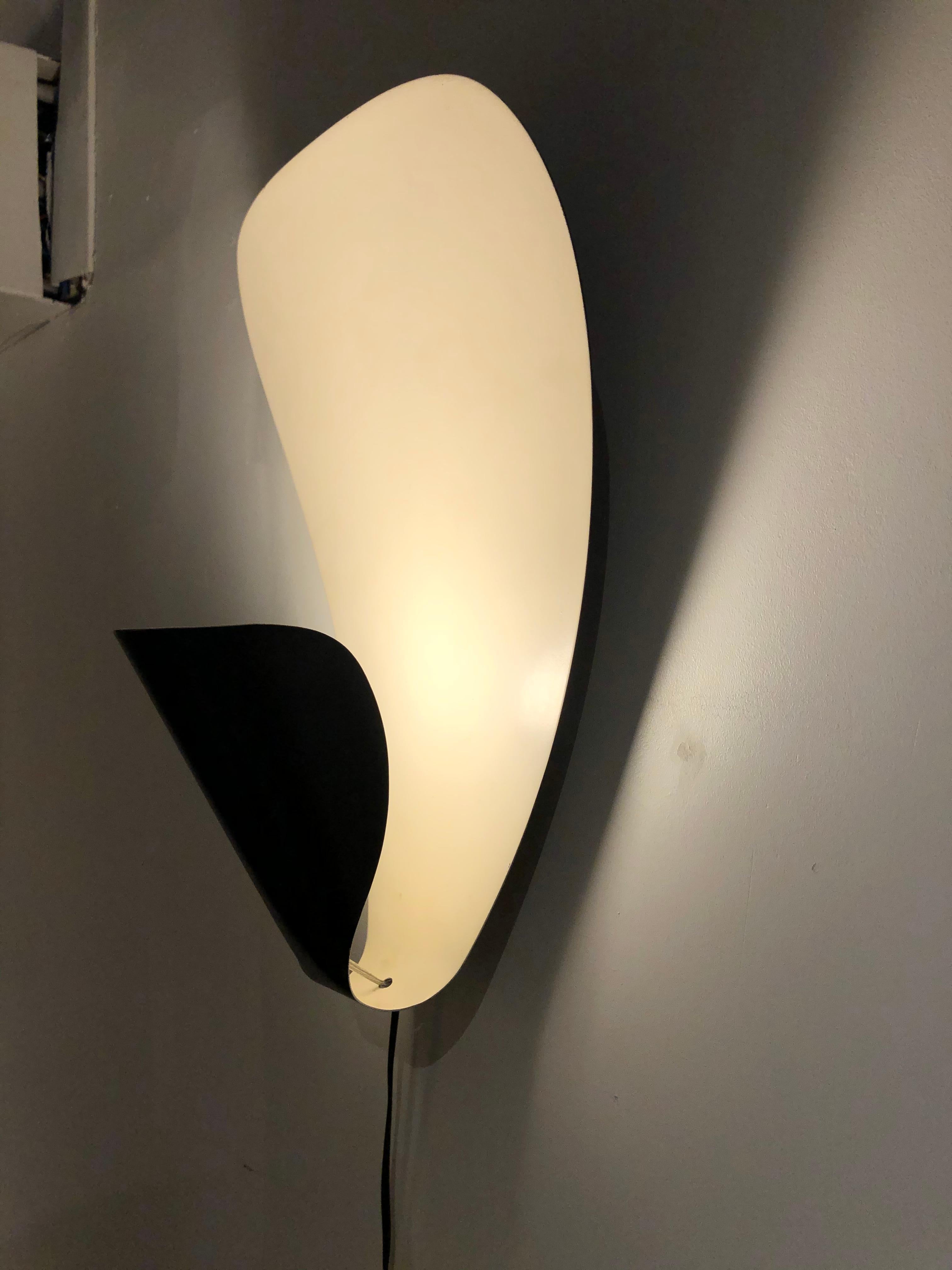Pair of Conche Model Wall Lights by Michel Buffet, 1953 In Good Condition In Saint-Ouen, FR