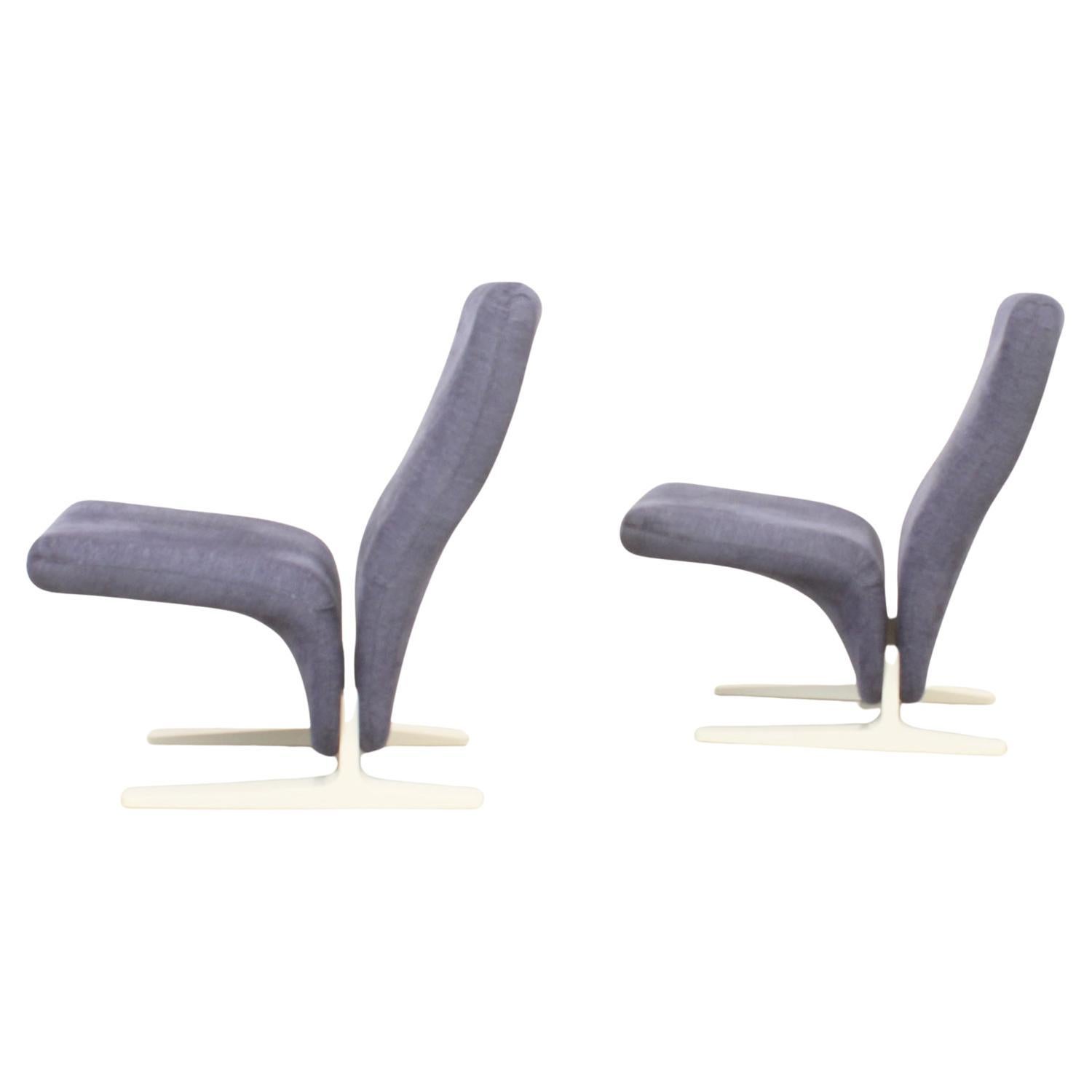 Pair of Concorde Lounge Chairs by Pierre Paulin for Artifort, 1966