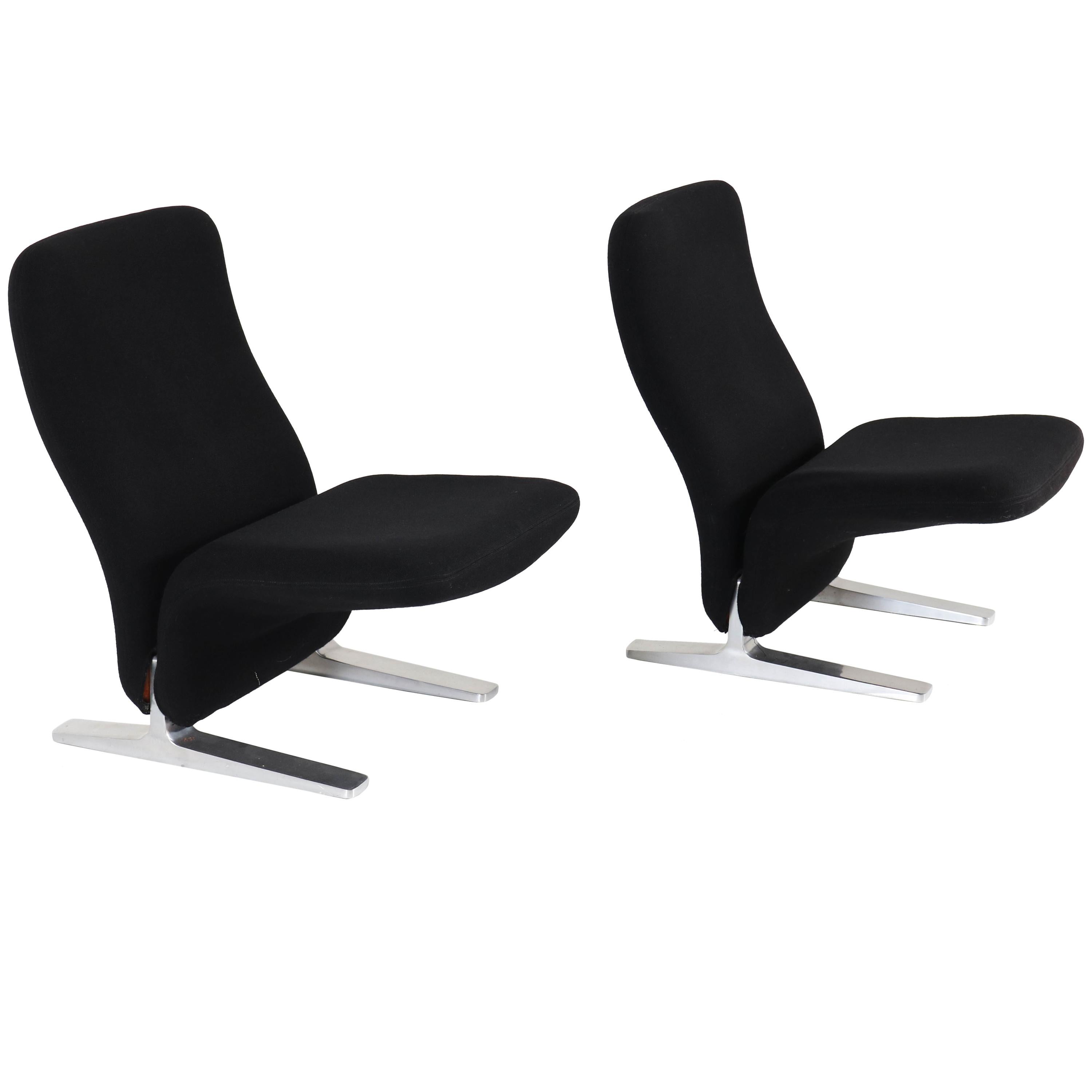Pair of "Concorde" Model F780 Lounge Chairs by Pierre Paulin for Artifort, 1970s