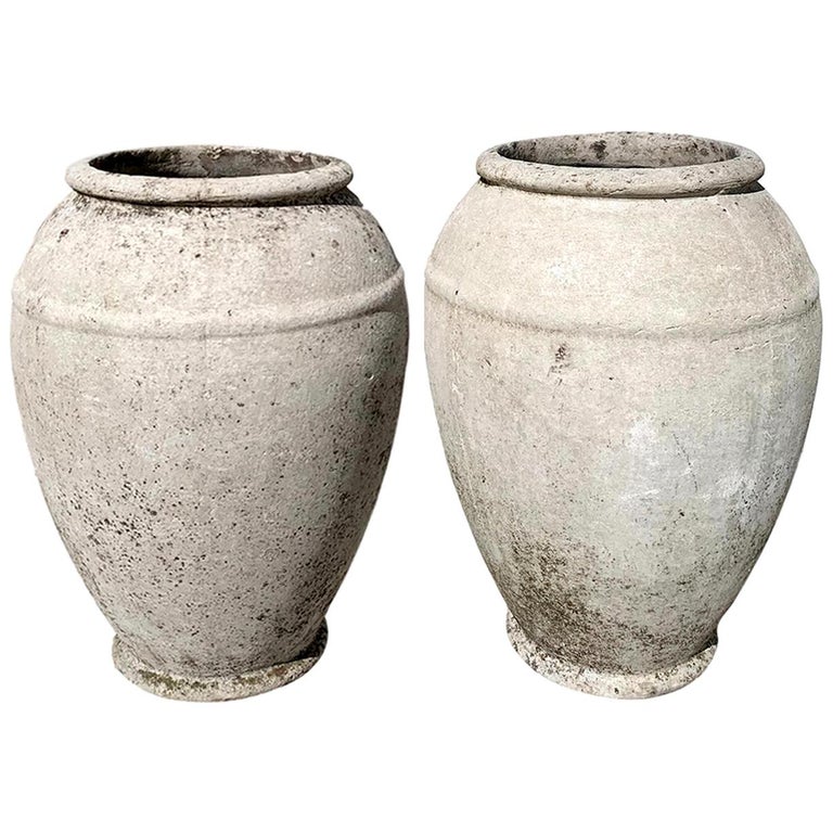 Pair of Concrete Urns by Willy Guhl at 1stDibs