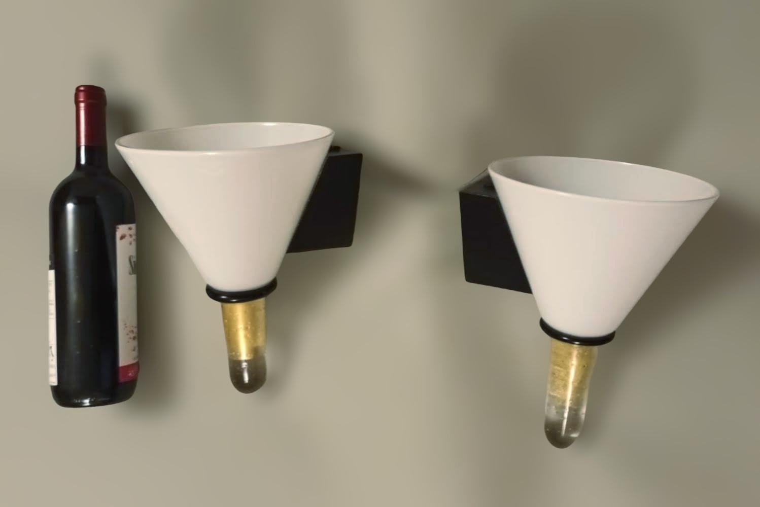 Pair of Cone Sconces For Sale 1