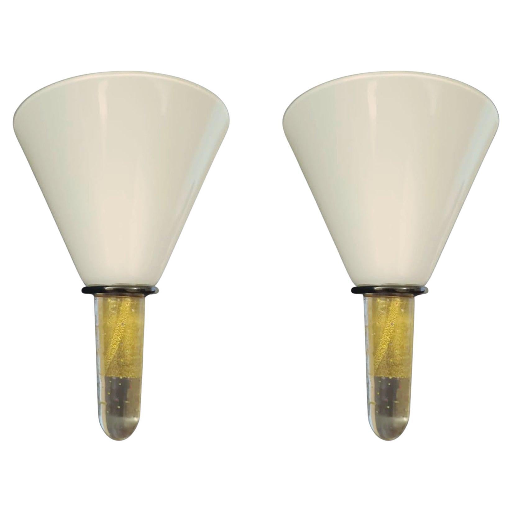 Pair of Cone Sconces  For Sale