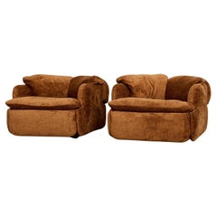 Pair of Confidential Armchairs by Alberto Rosselli for Saporiti