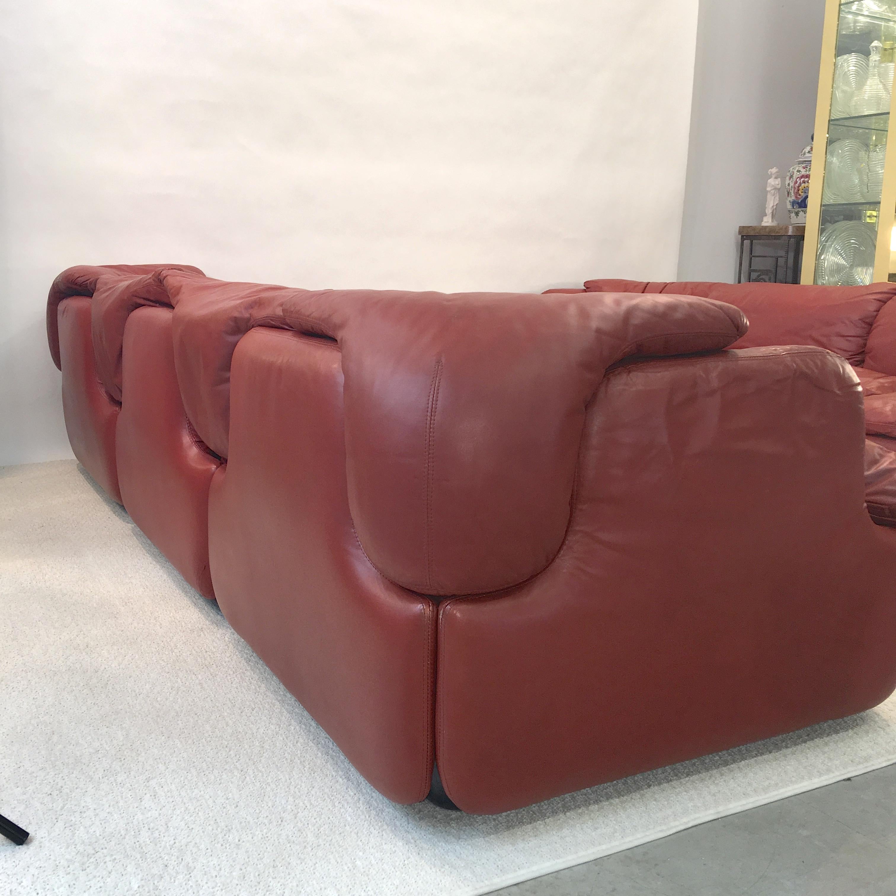 „Confidential“ Leder-Sofa und Loungesessel „Confidential“ von Alberto Rosselli für Saporiti im Zustand „Gut“ im Angebot in Hanover, MA