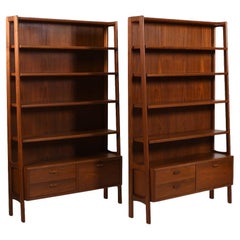 Pair of Conical Bookshelves by Poul M. Volther 1960s