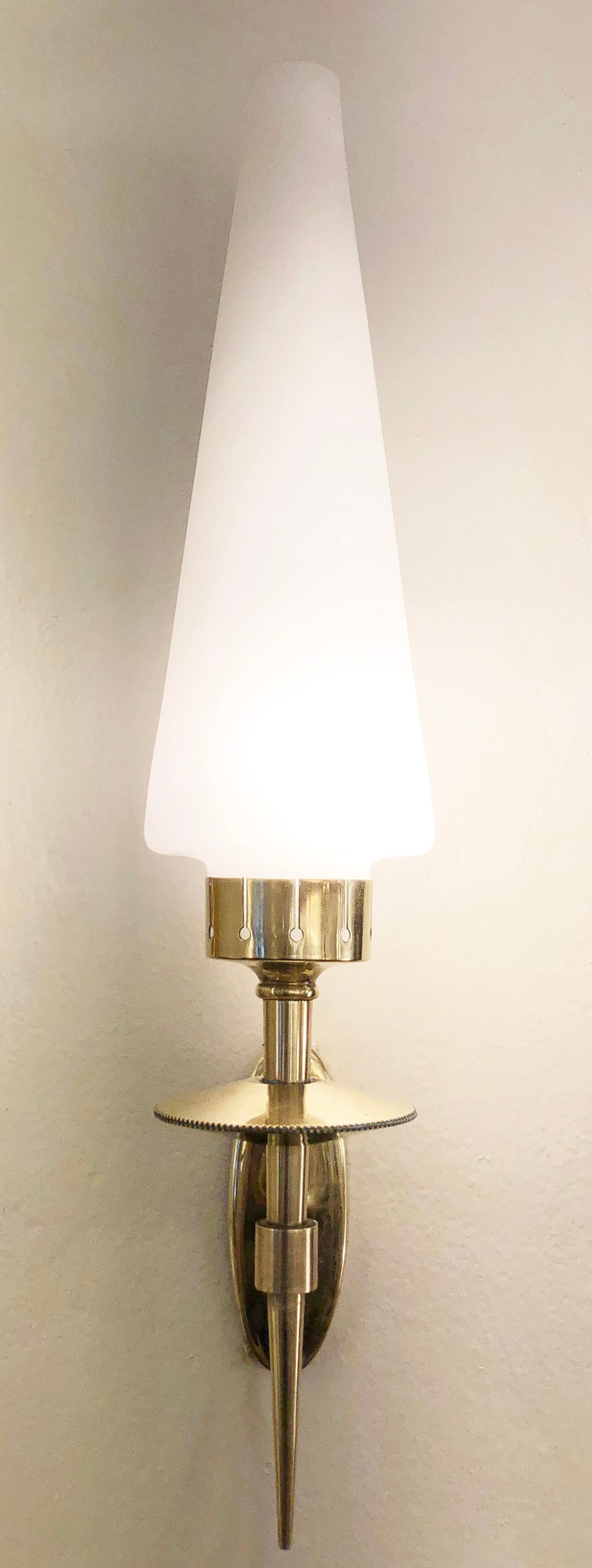 Mid-Century Modern Pair of Conical Midcentury Sconces