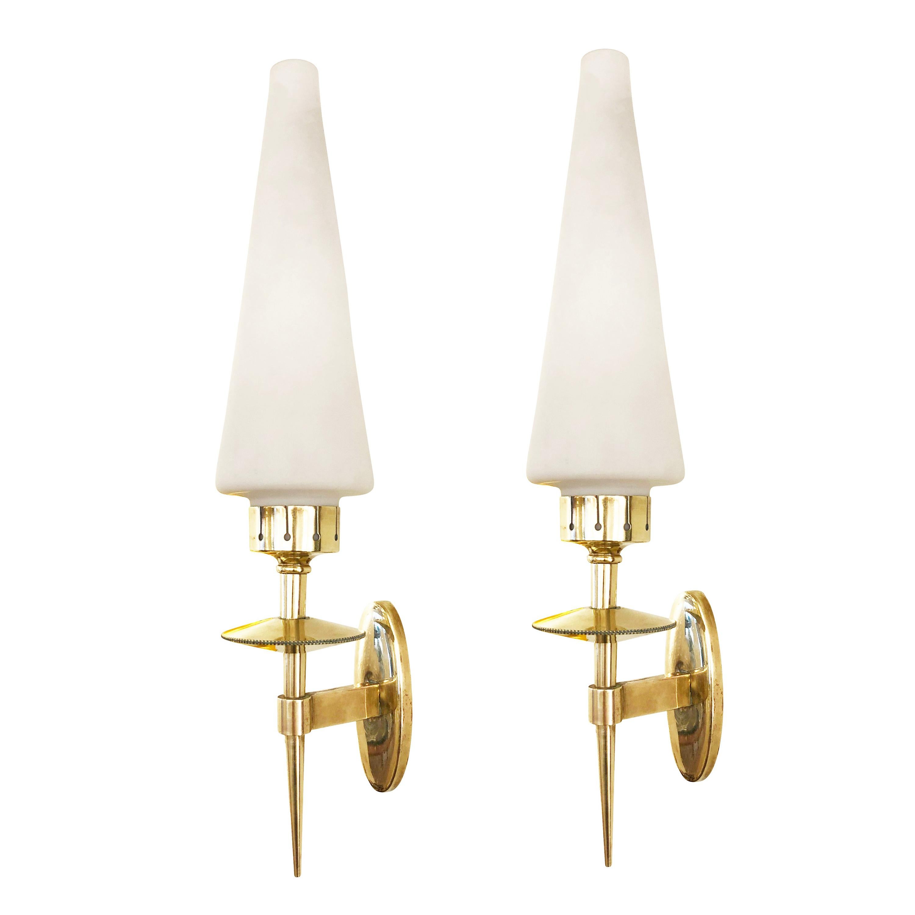 Pair of Conical Midcentury Sconces