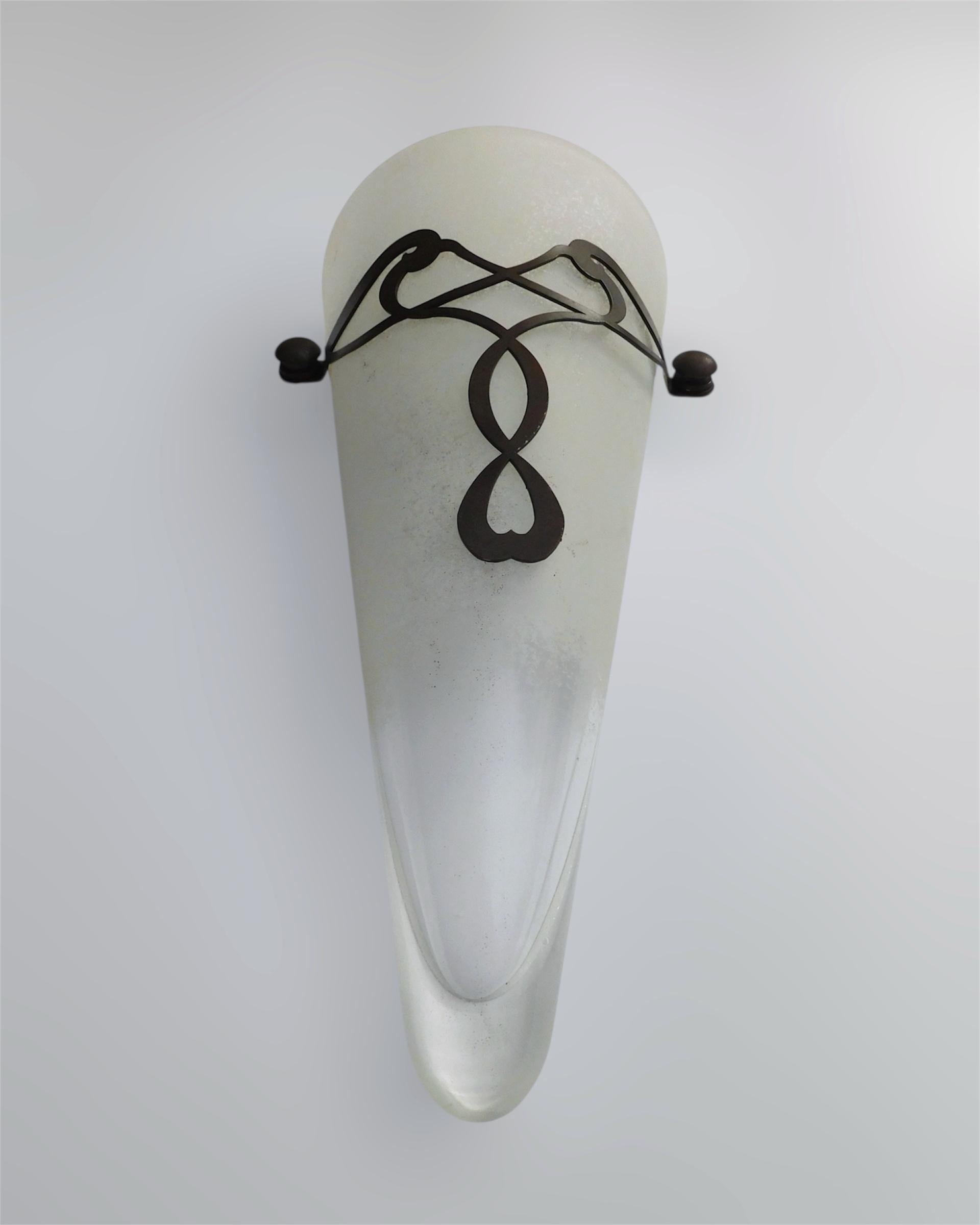 20ième siècle Pair of Conical Murano Sconces, 2 Pairs Available en vente