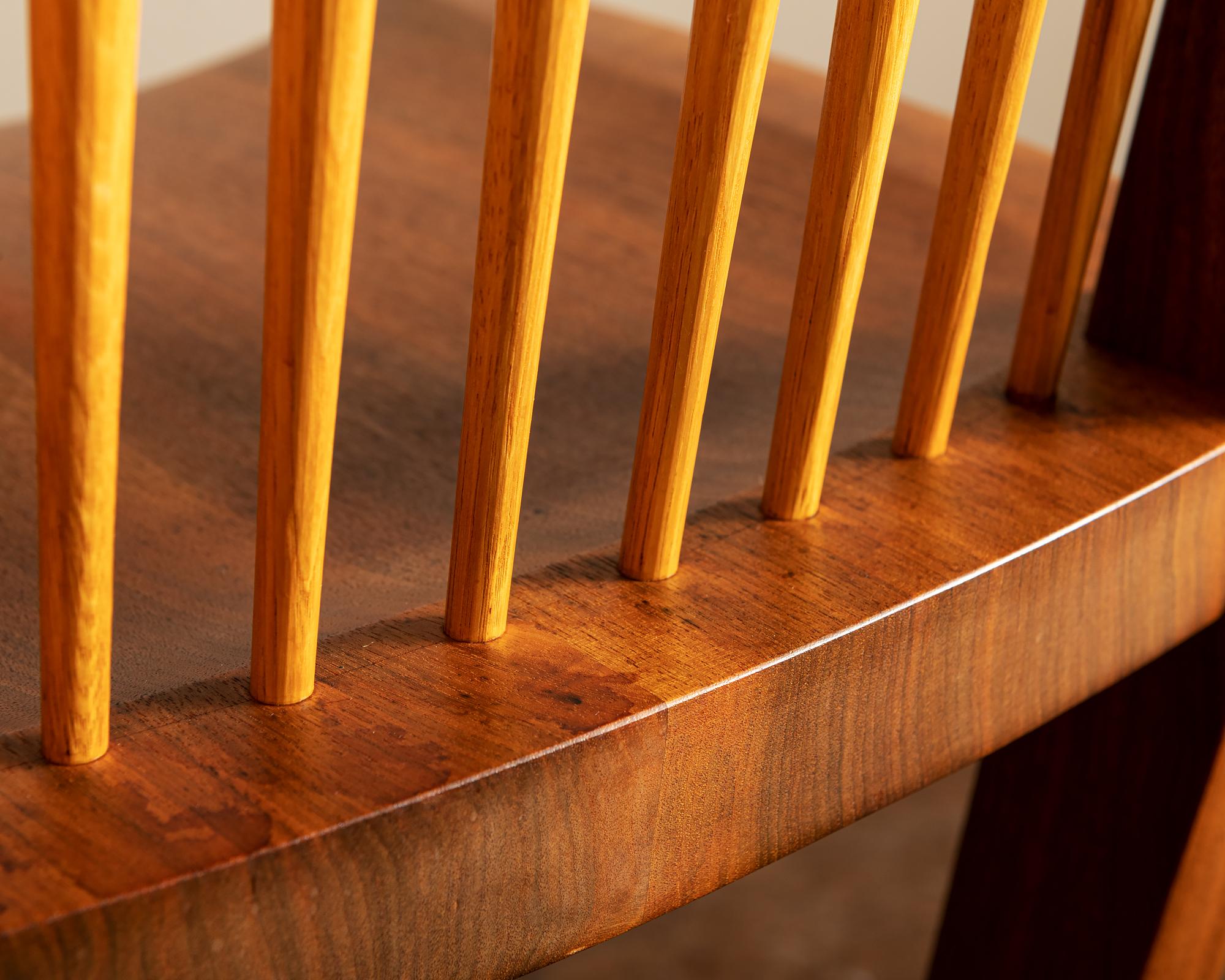 Pair of Conoid Chairs by George Nakashima, 1982 In Good Condition For Sale In Sylacauga, AL