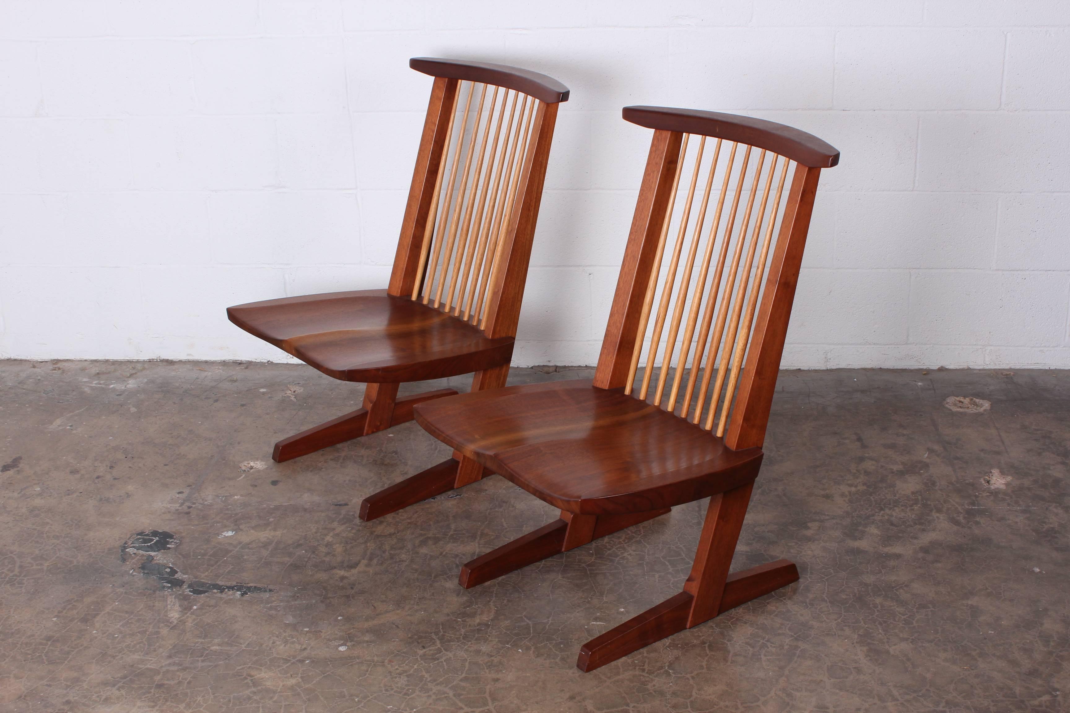 Pair of Conoid Lounge Chairs by George Nakashima 1