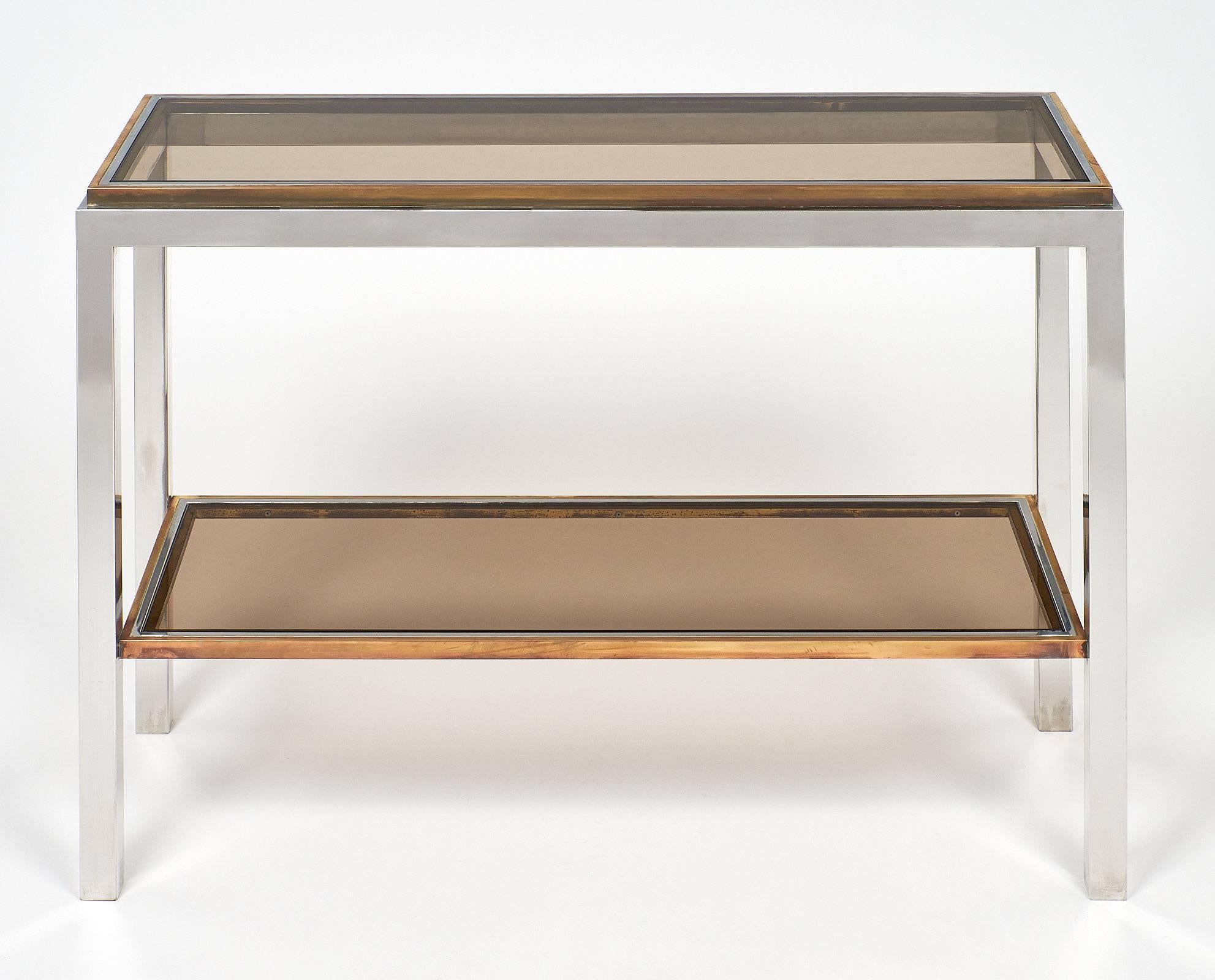 Mid-Century Modern Pair of Console Tables by Willy Rizzo