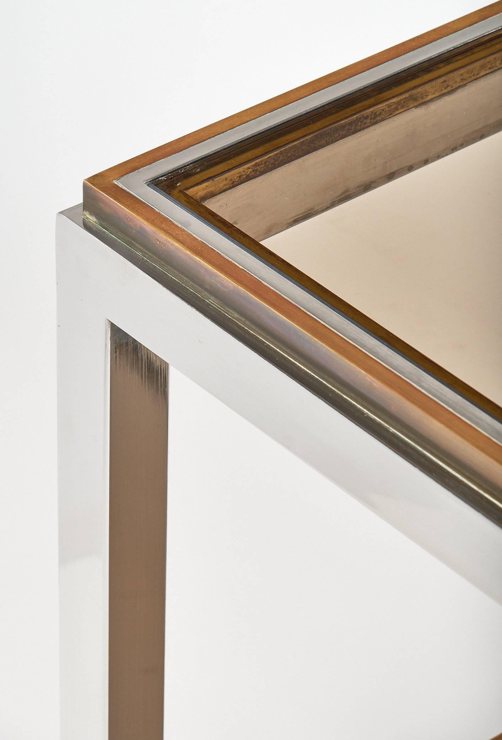 Brass Pair of Console Tables by Willy Rizzo