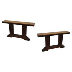Pair of Console tables France, 1920, Art Deco in Wood
