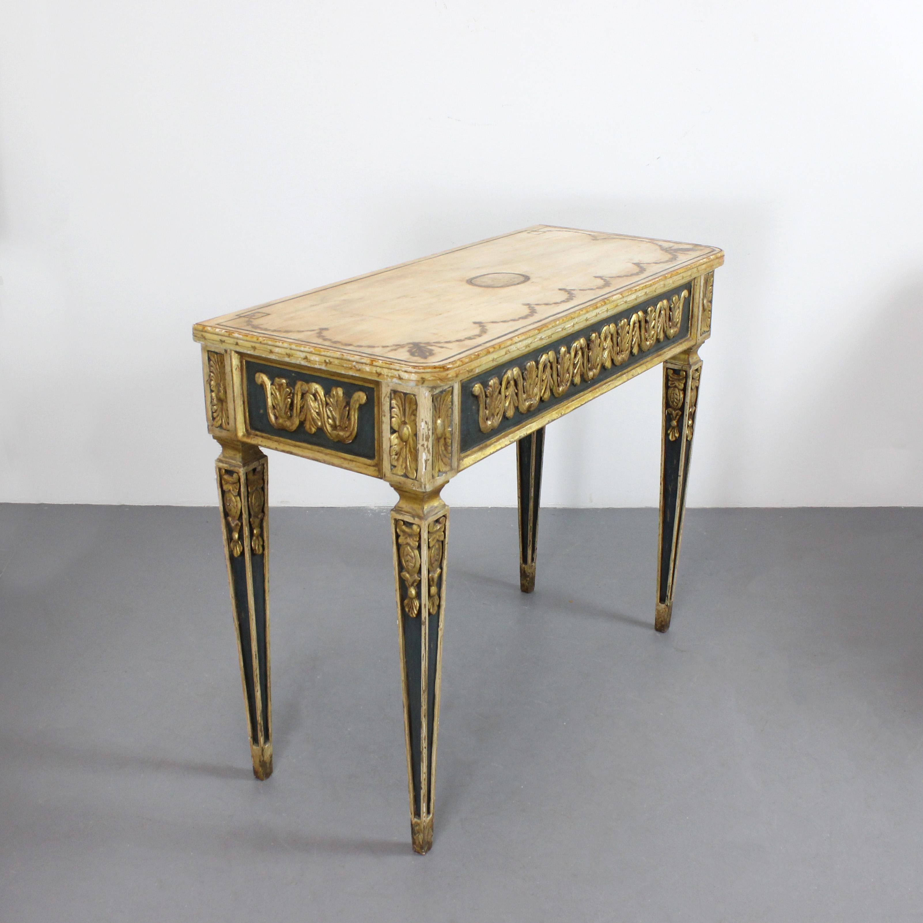 Paar KonsolentischeNeoklassizistischer Stil - Frühes 19. Jahrhundert - Italien im Angebot 5