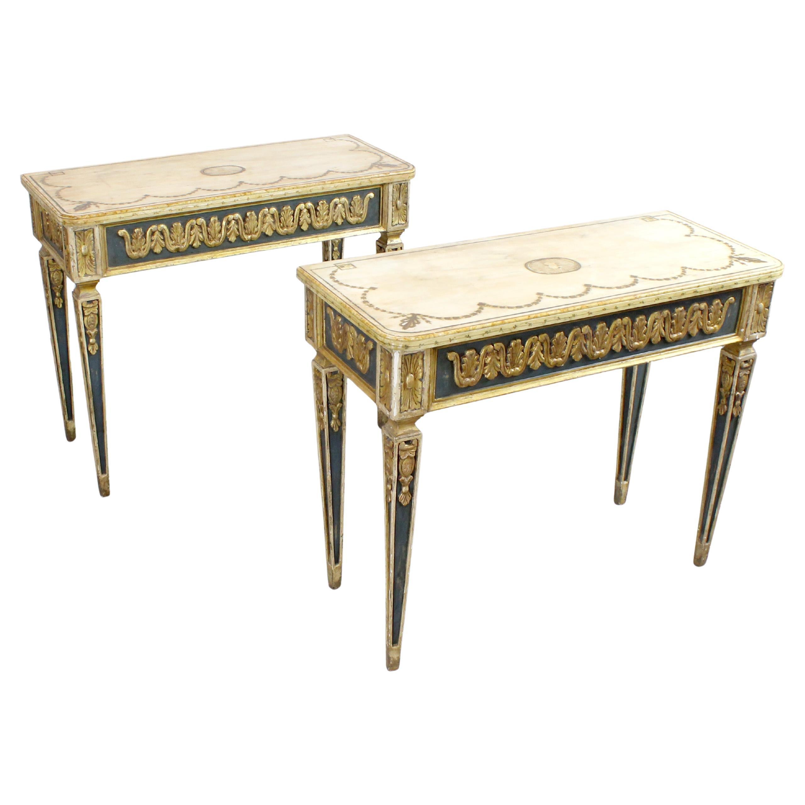 Pair of console tablesNeoclassical style - Early 19th century - Italy