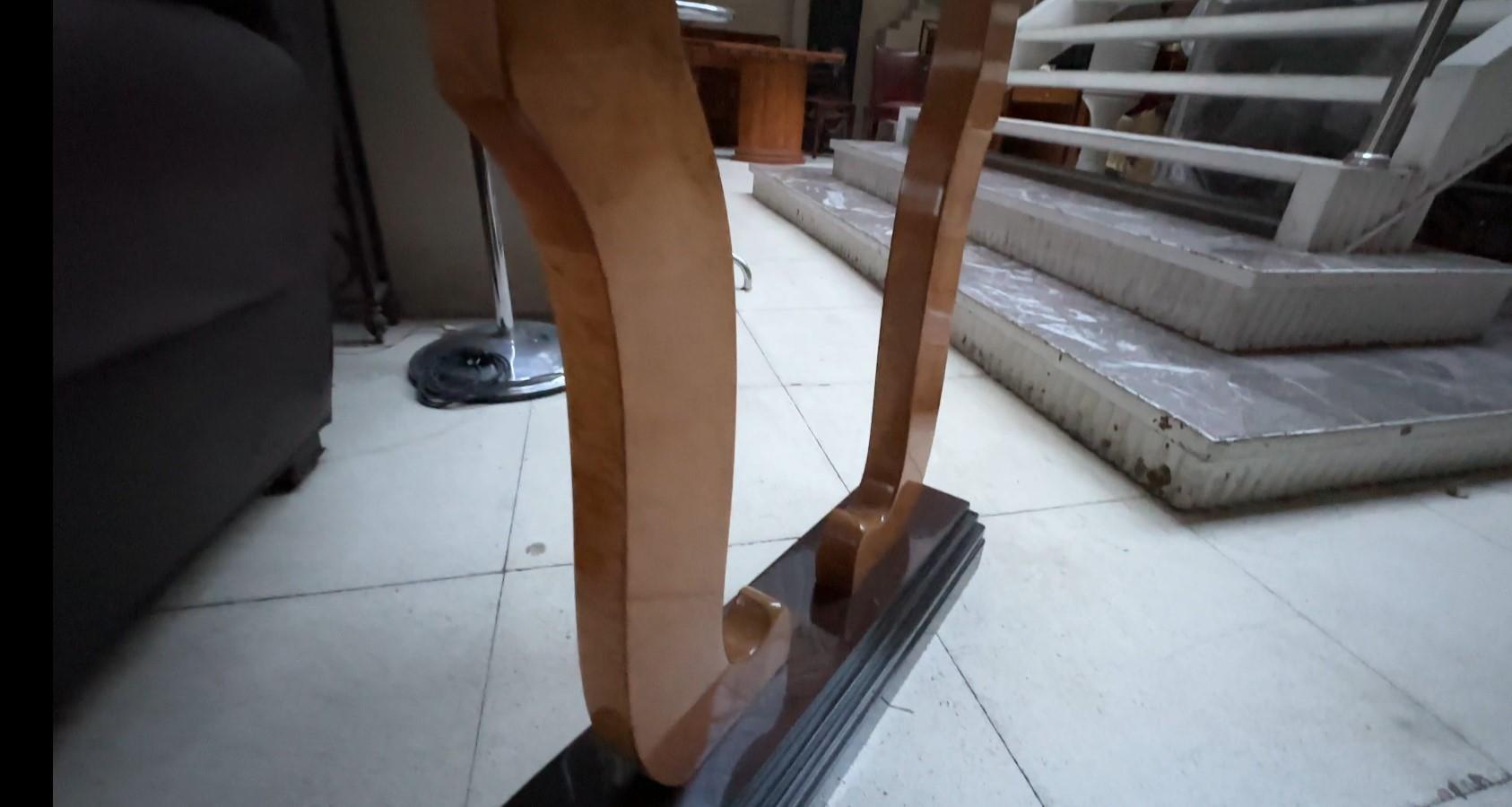 Pair of Consoles, France, Art Deco in Wood 1930 For Sale 8