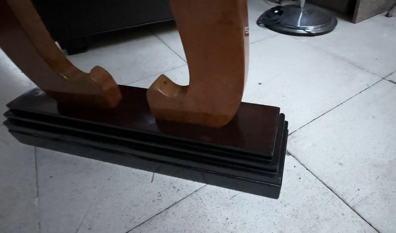 Pair of Consoles, France, Art Deco in Wood 1930 For Sale 4