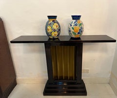 Coppia di console in bronzo e legno Francia, 1920, Art Déco