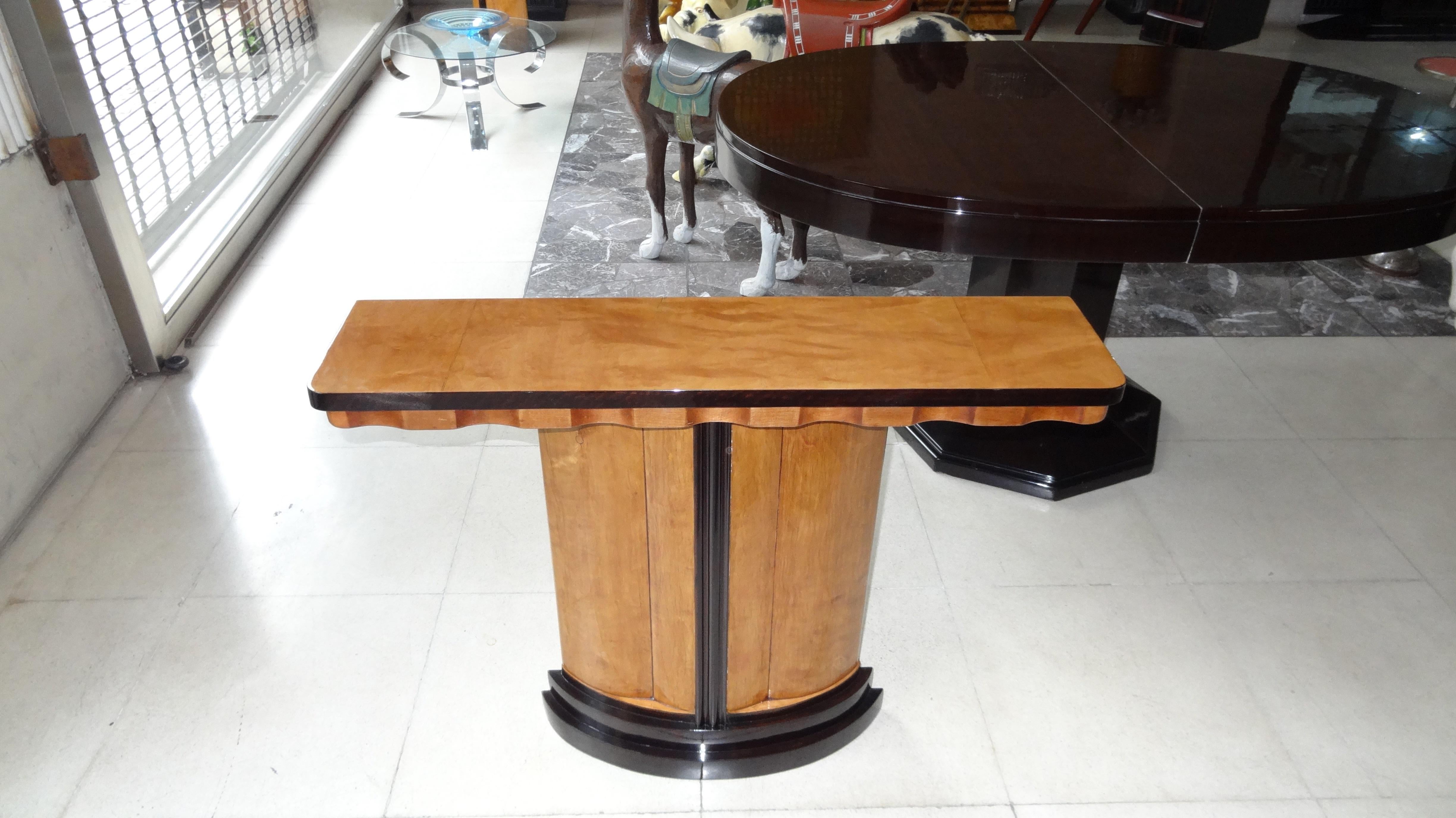 French Pair of Consoles in wood France, 1920, Art Deco  For Sale