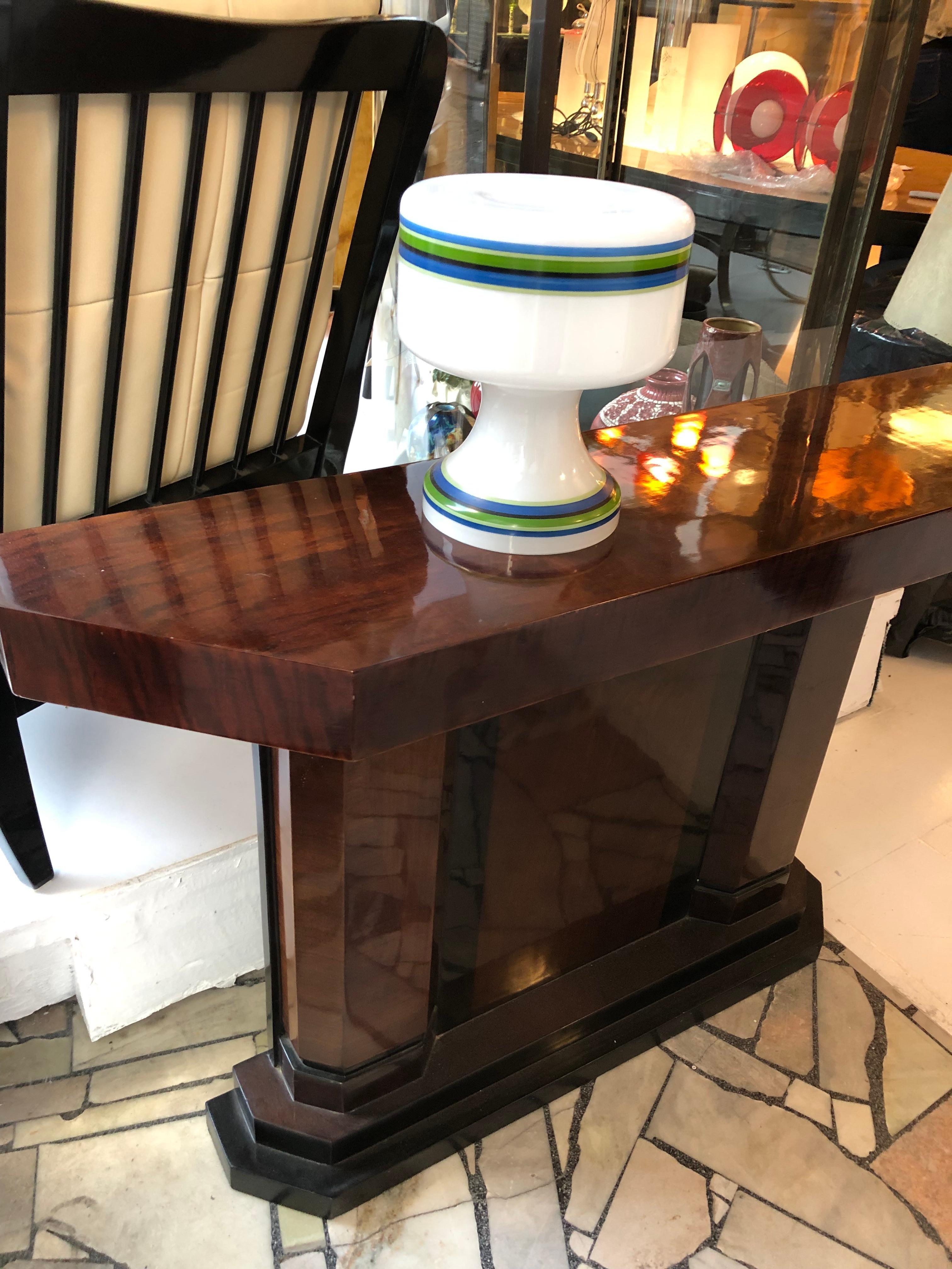 Coppia di console in stile Art Déco in legno e lacca poliuretanica, Francia, 1925 in vendita 5