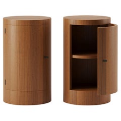 Pair of Constant Night Stands in Iroko Wood by Master Studio for Lemon