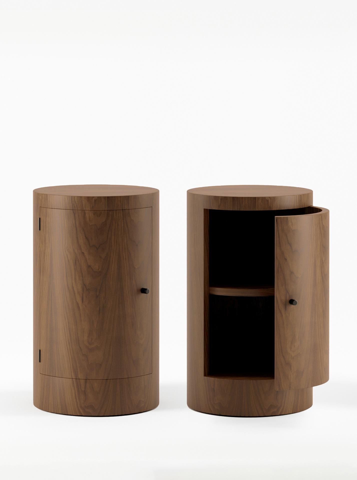South African Pair of Constant Night Stands in Walnut by Master Studio for Lemon For Sale