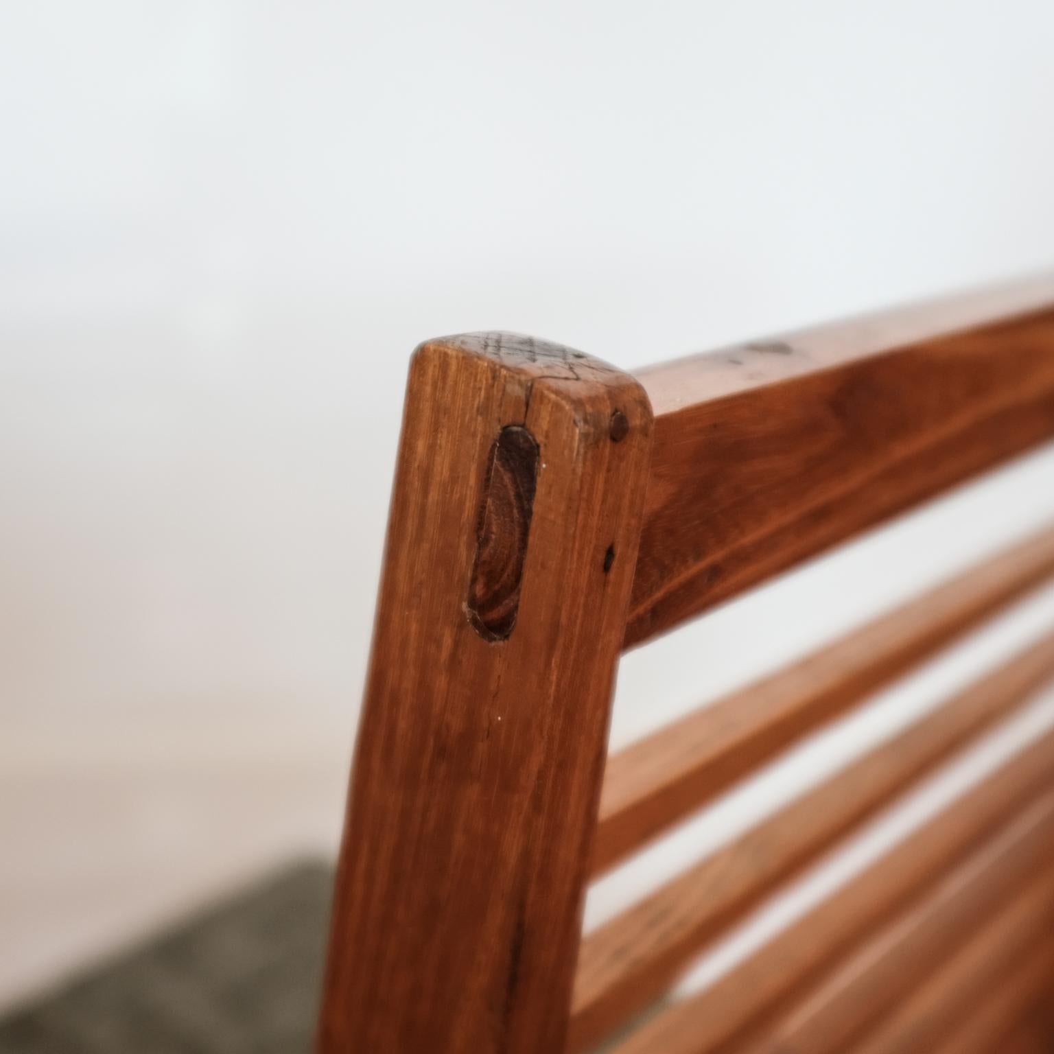 Pair of Constructivist Wood Slat Chairs 1