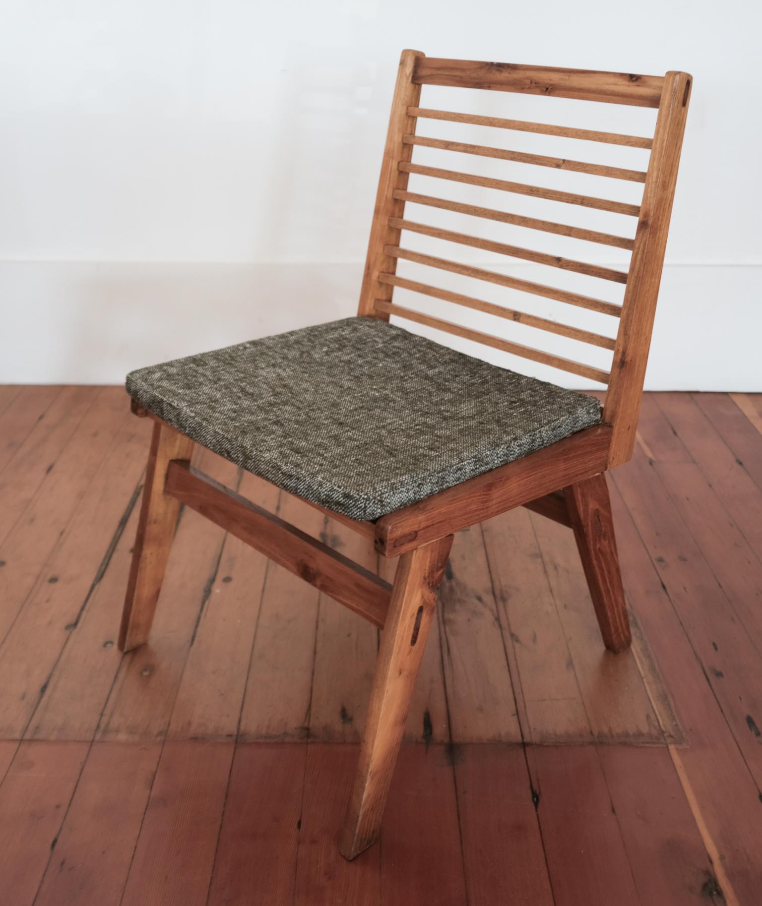 Pair of Constructivist Wood Slat Chairs 3