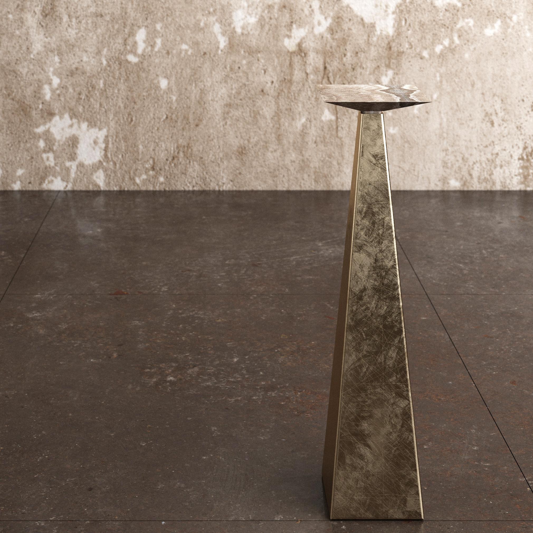 Pair of Contemporary Aged brass Side Table and Stool by Pietro Franceschini
Sold exclusively by Galerie Philia
Materials: Aged brass
Dimensions:
W 19cm, L 19cm, H 73cm
W 76cm, L 31cm, H 45cm

Origin: Italy
Fonderia Artù


Pietro