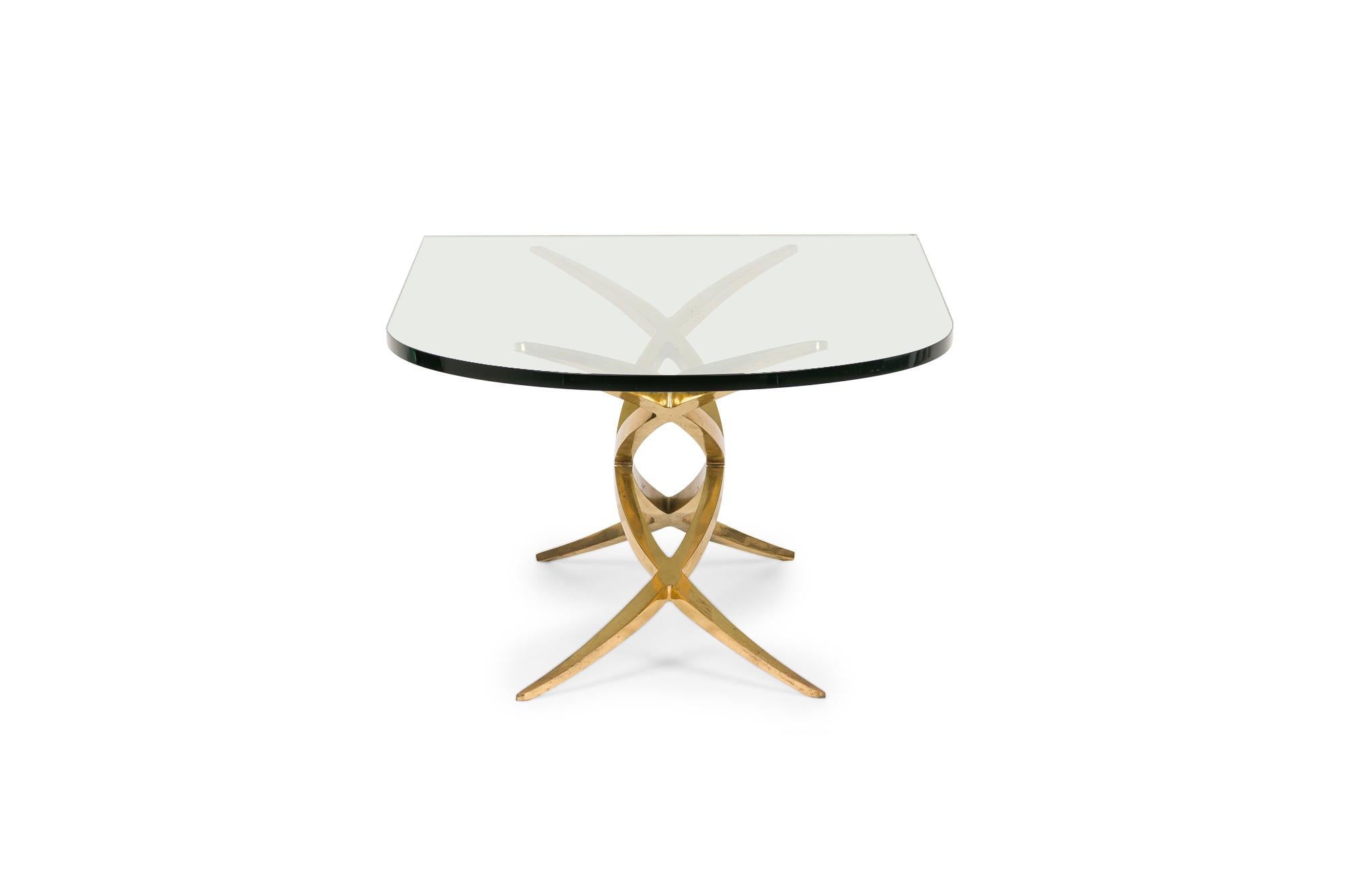 Ein Paar Contemporary American Bronze & Glass Sectional Cocktail Tables (Handgefertigt) im Angebot