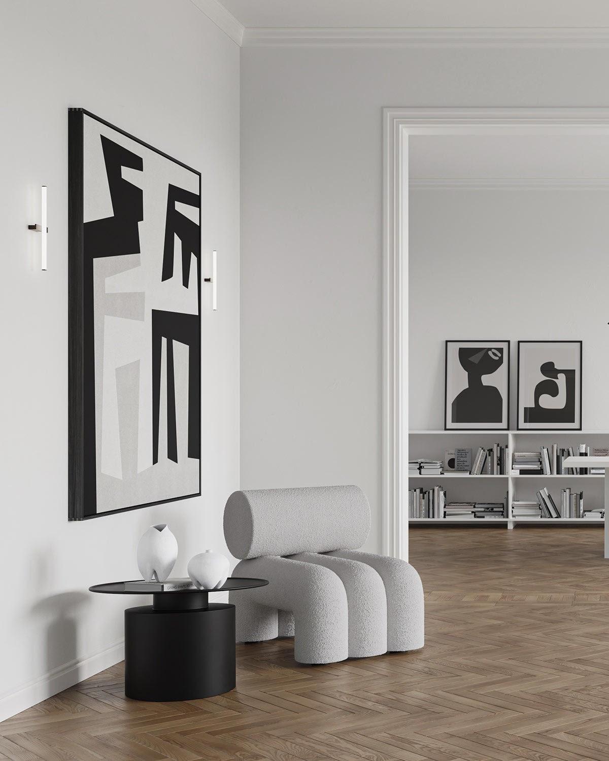 Paar Contemporary Sessel, Modell Foku, Farbe Off-White, Curly Fabric . im Angebot 2